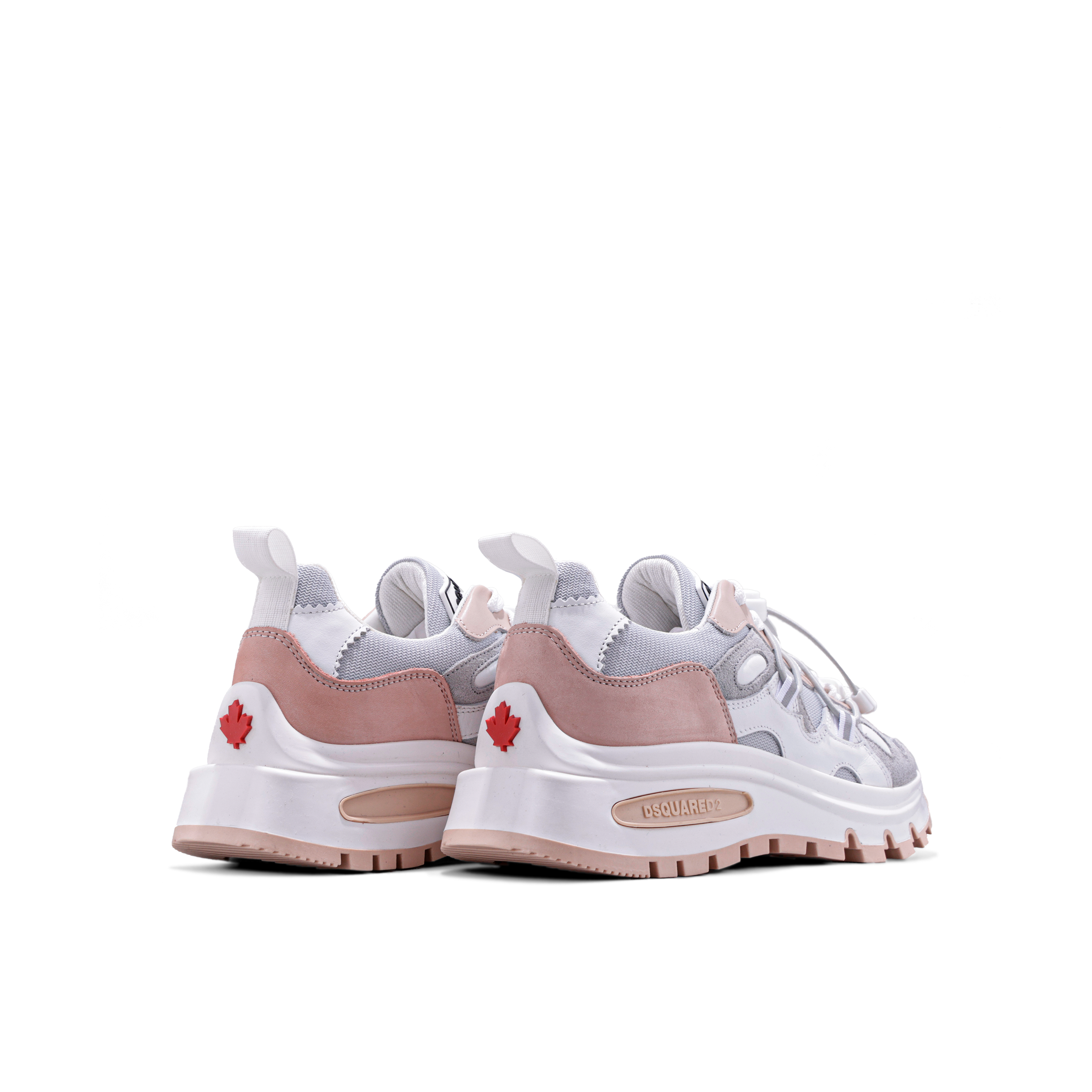 Sneakers Gris Rosado Dsquared2 Panelled Bubble W