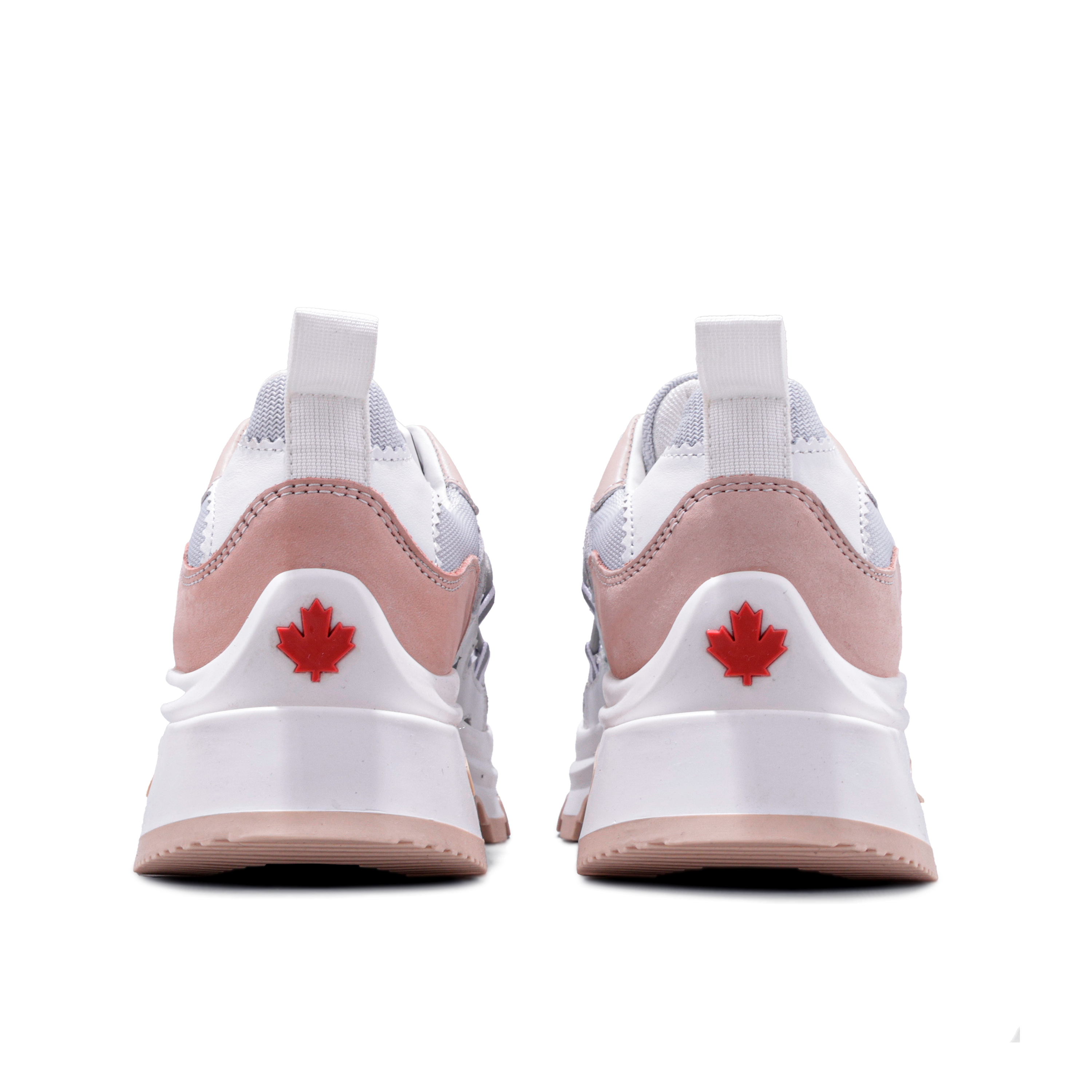 Sneakers Gris Rosado Dsquared2 Panelled Bubble W