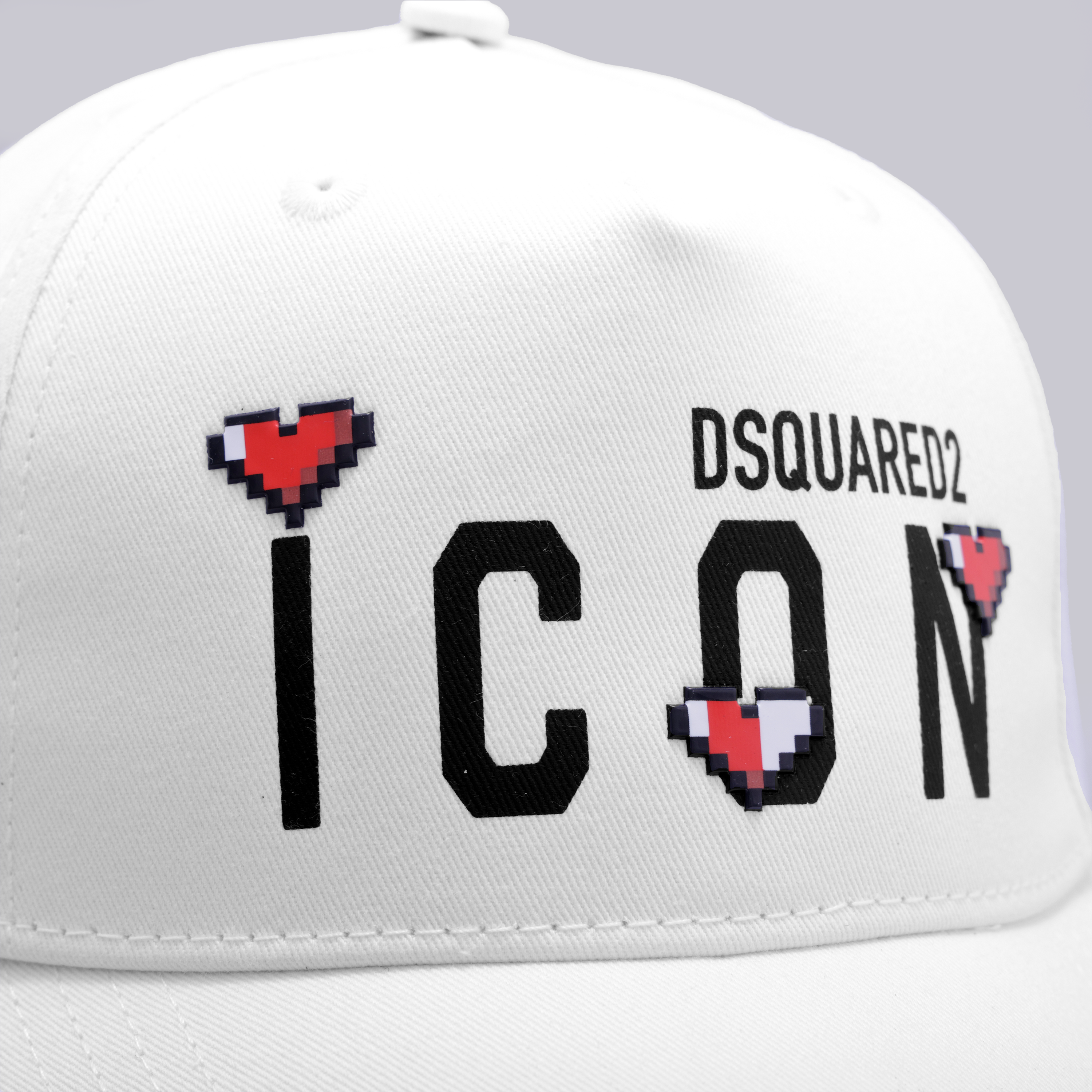 Gorra Blanca Dsquared2 Icon Hearts