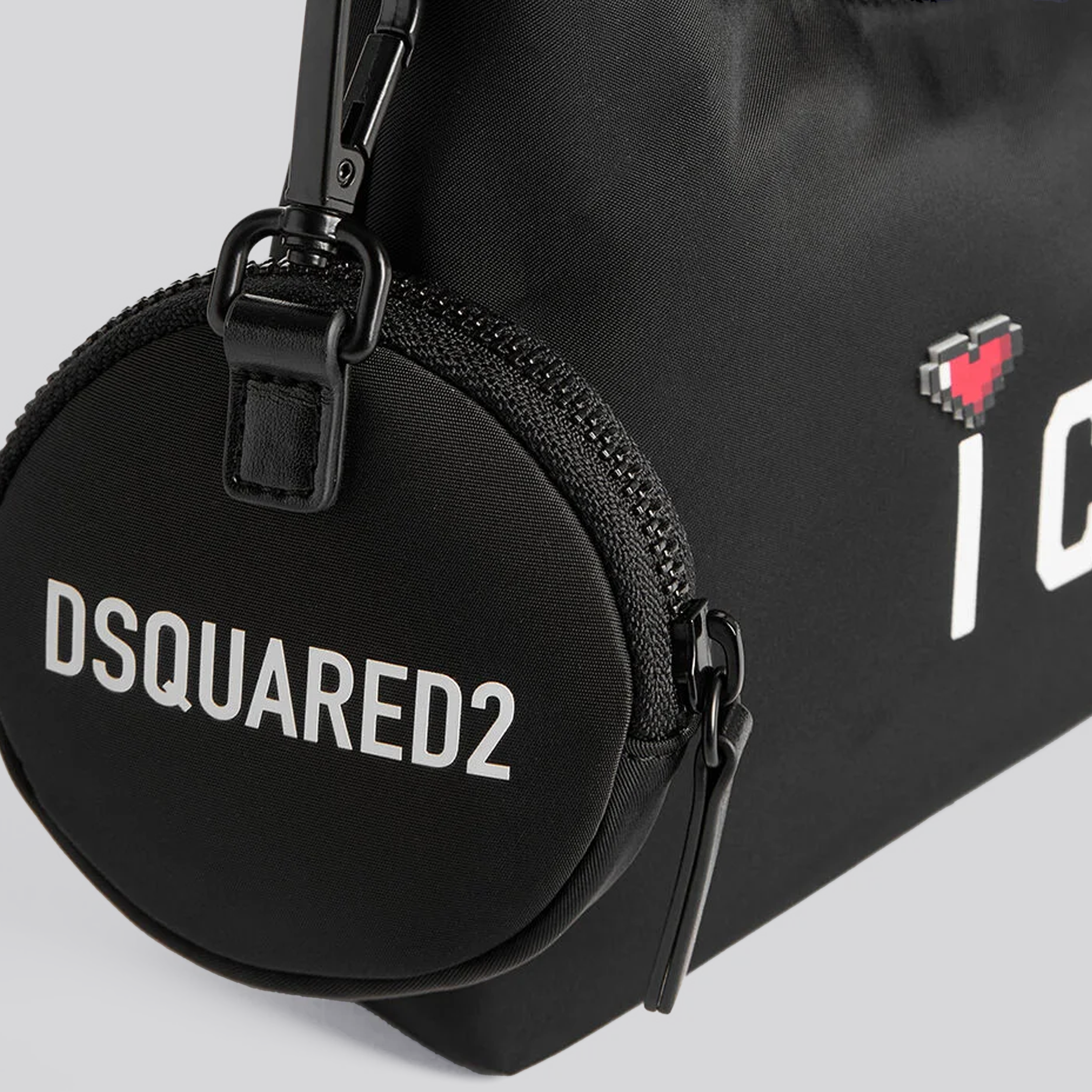 Cartera Negra Dsquared2 Icon Hearts