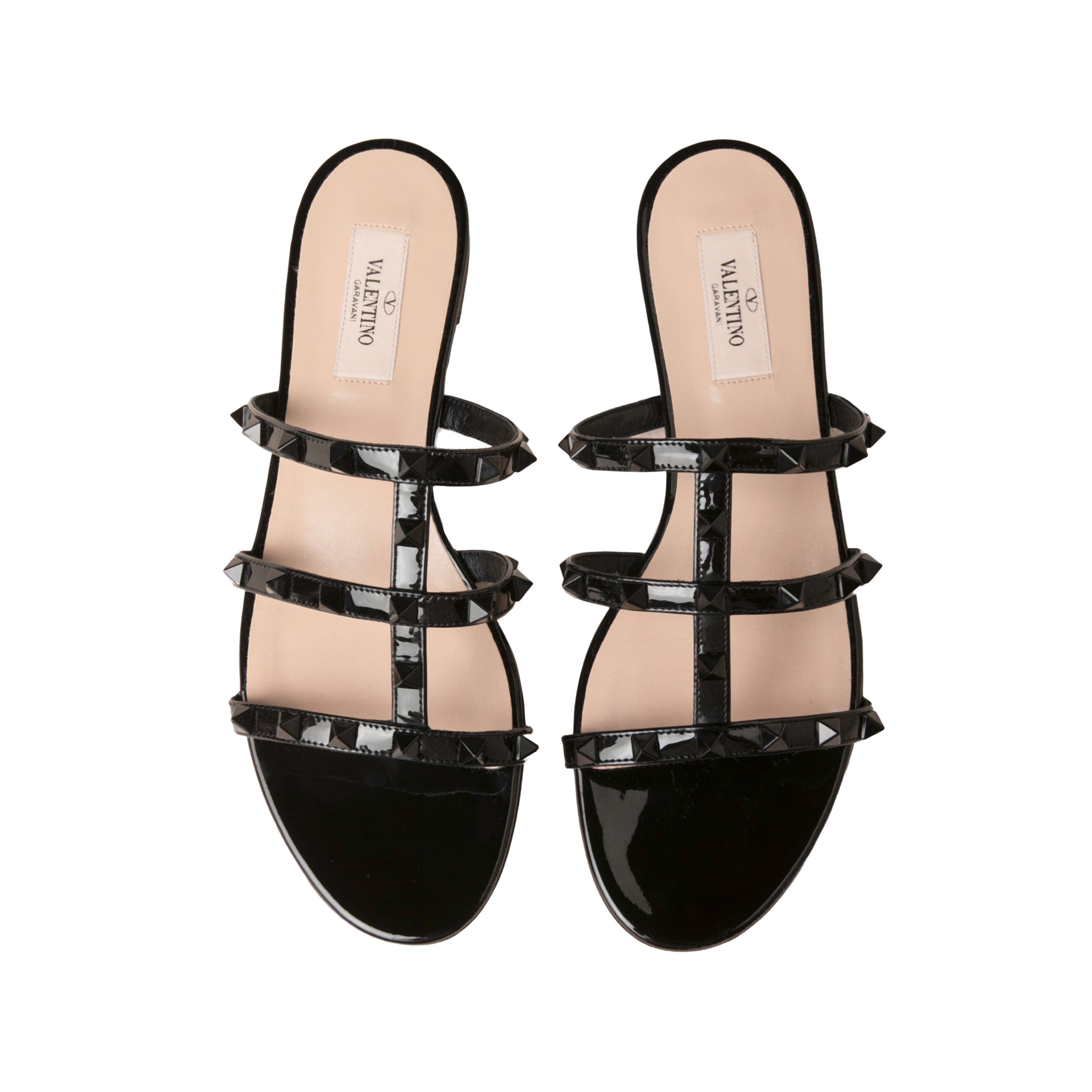 Sandalias Negras Negro Valentino Multirockstuds