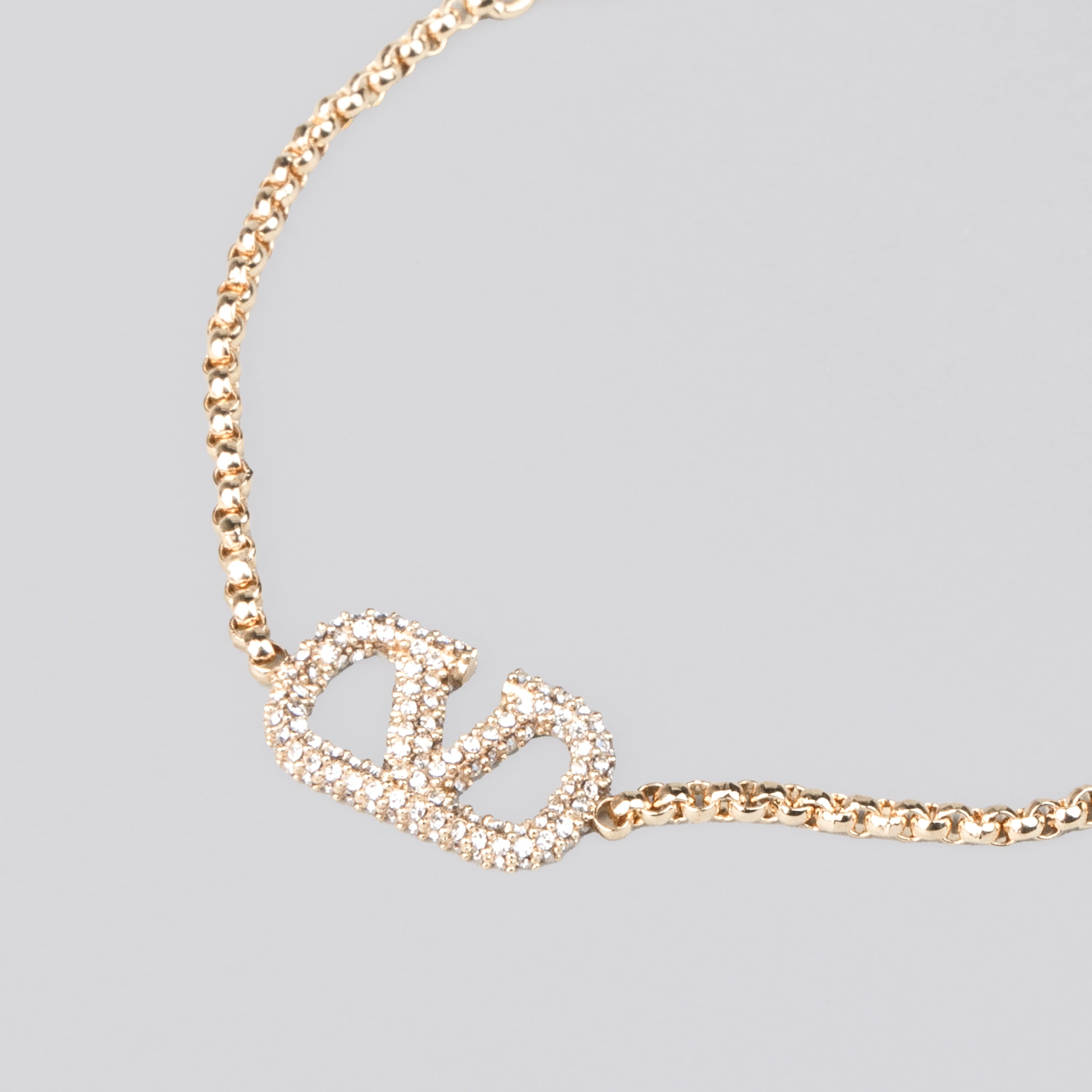 Brazalete Dorado Valentino Crystals Vlogo