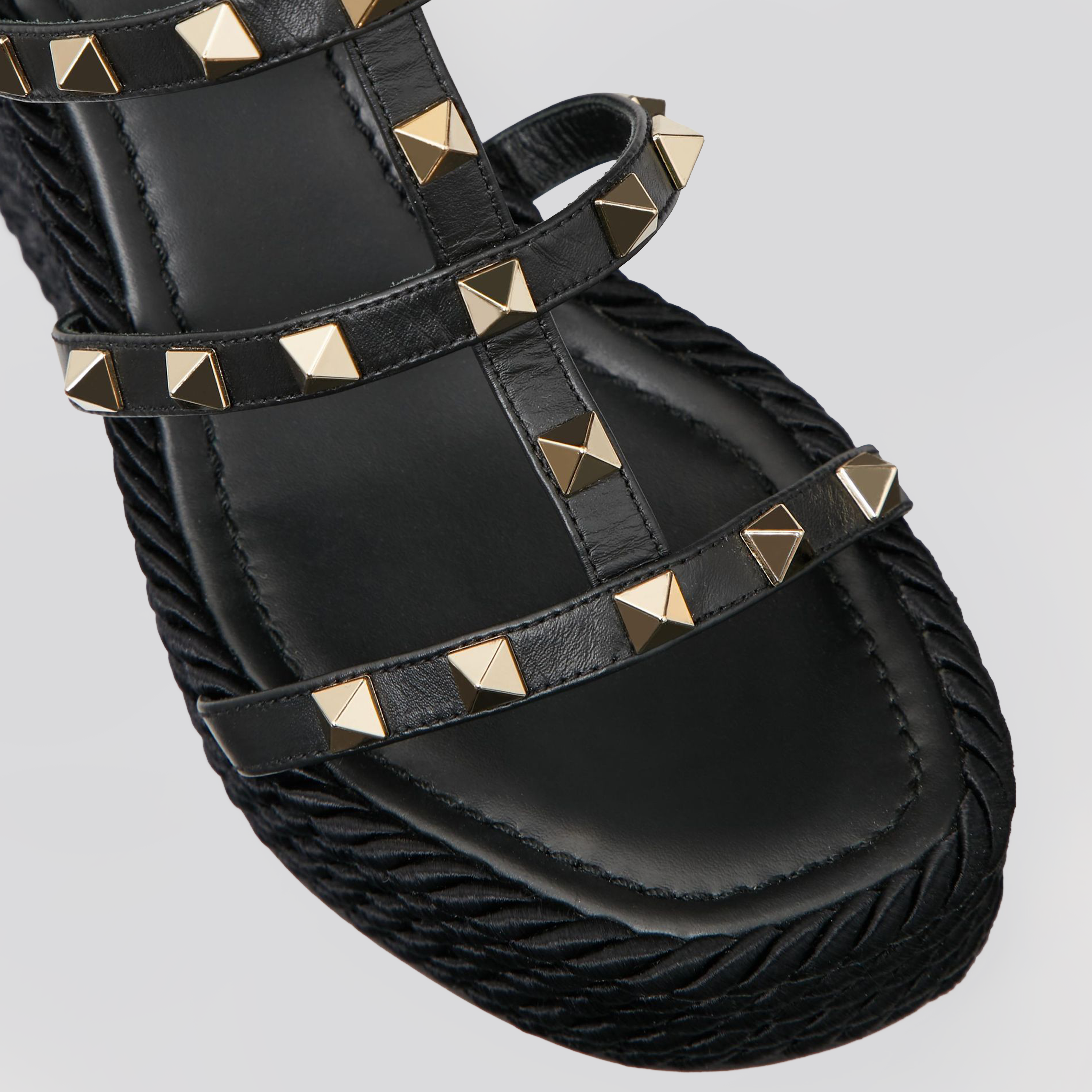Sandalias de Plataforma Negras Valentino Wedge 95 mm