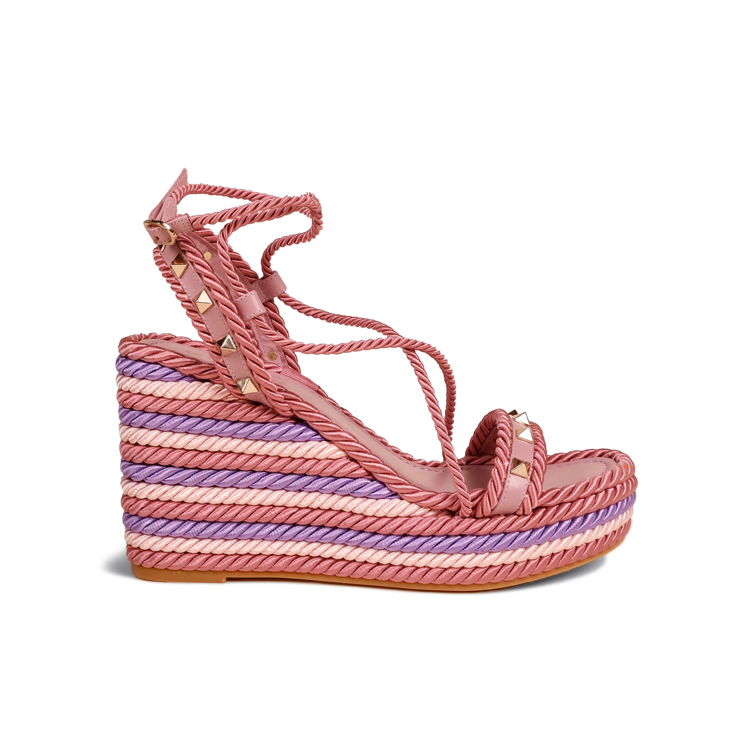 Sandalias de Plataforma Multicolor Valentino Roman Stud Lace