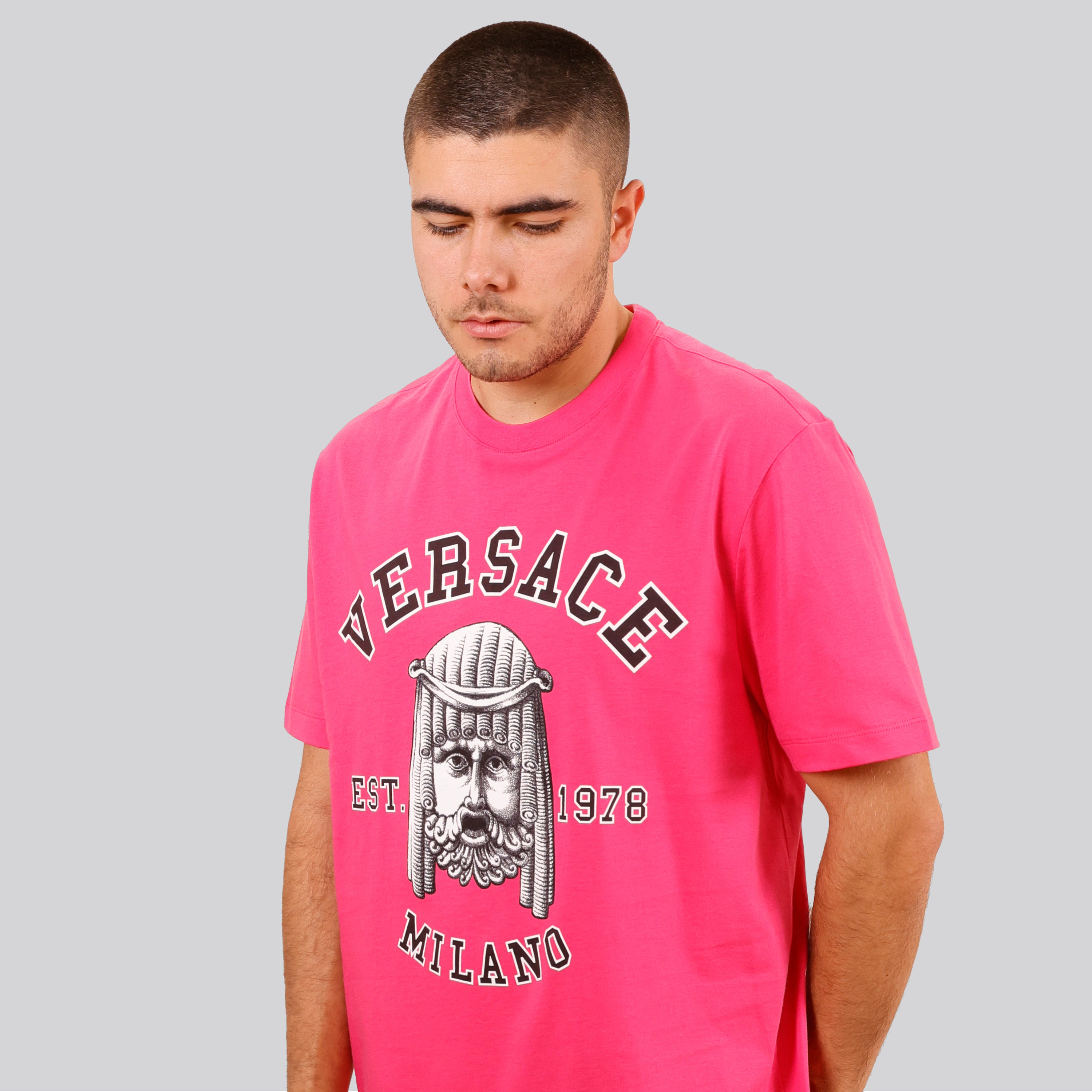Camiseta Fucsia Versace Milano