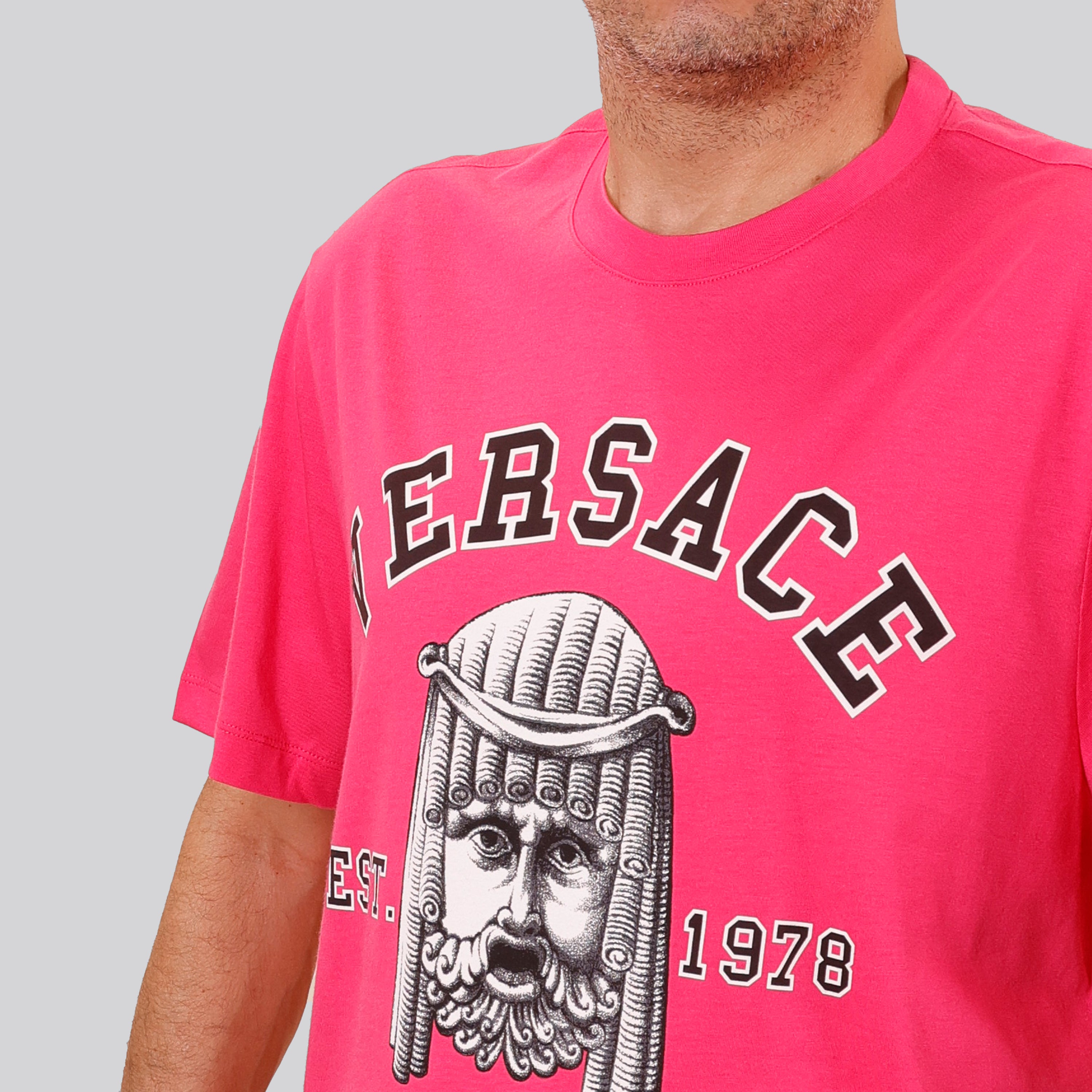 Camiseta Fucsia Versace Milano