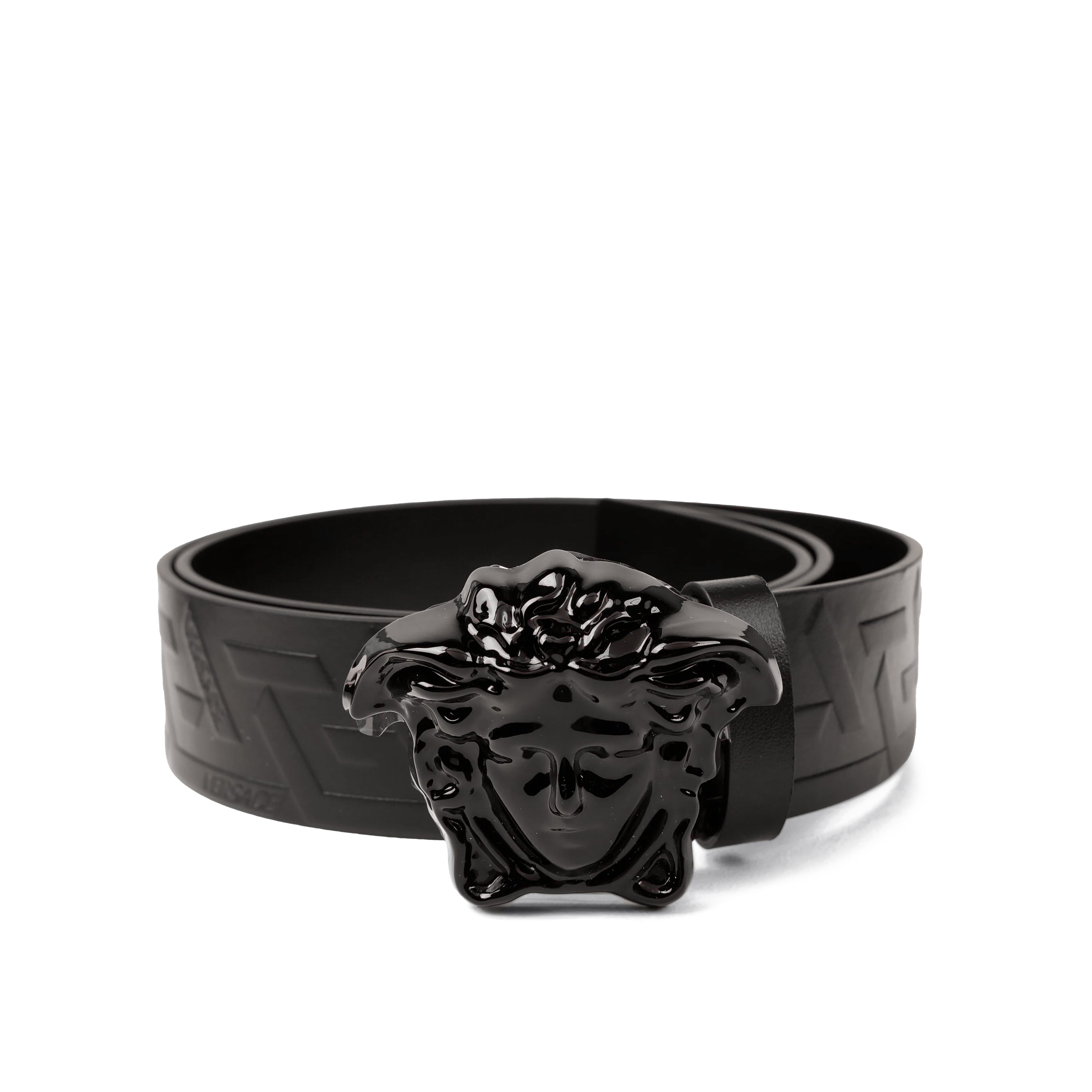 Cinturón Negro Versace Medusa Greca