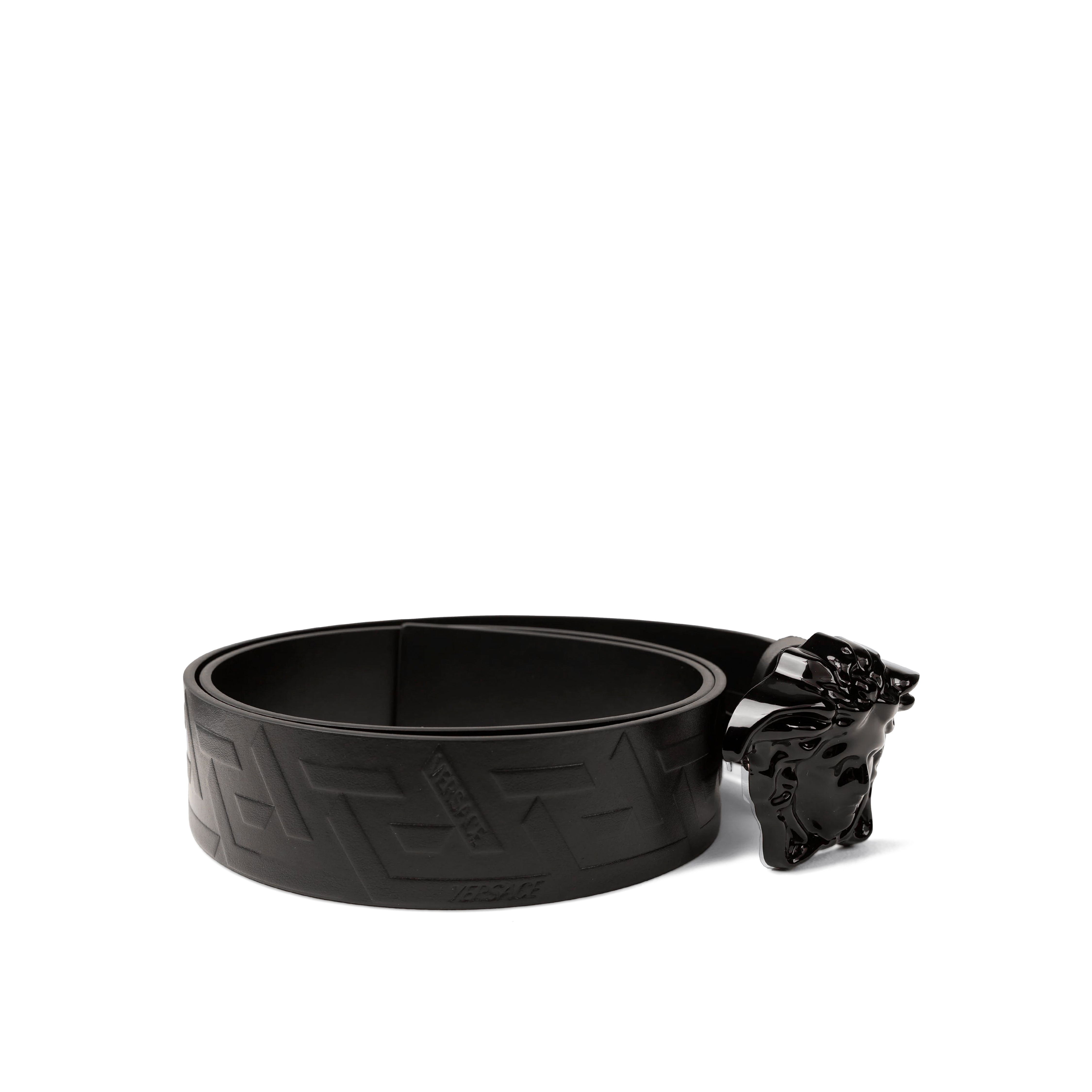 Cinturón Negro Versace Medusa Greca