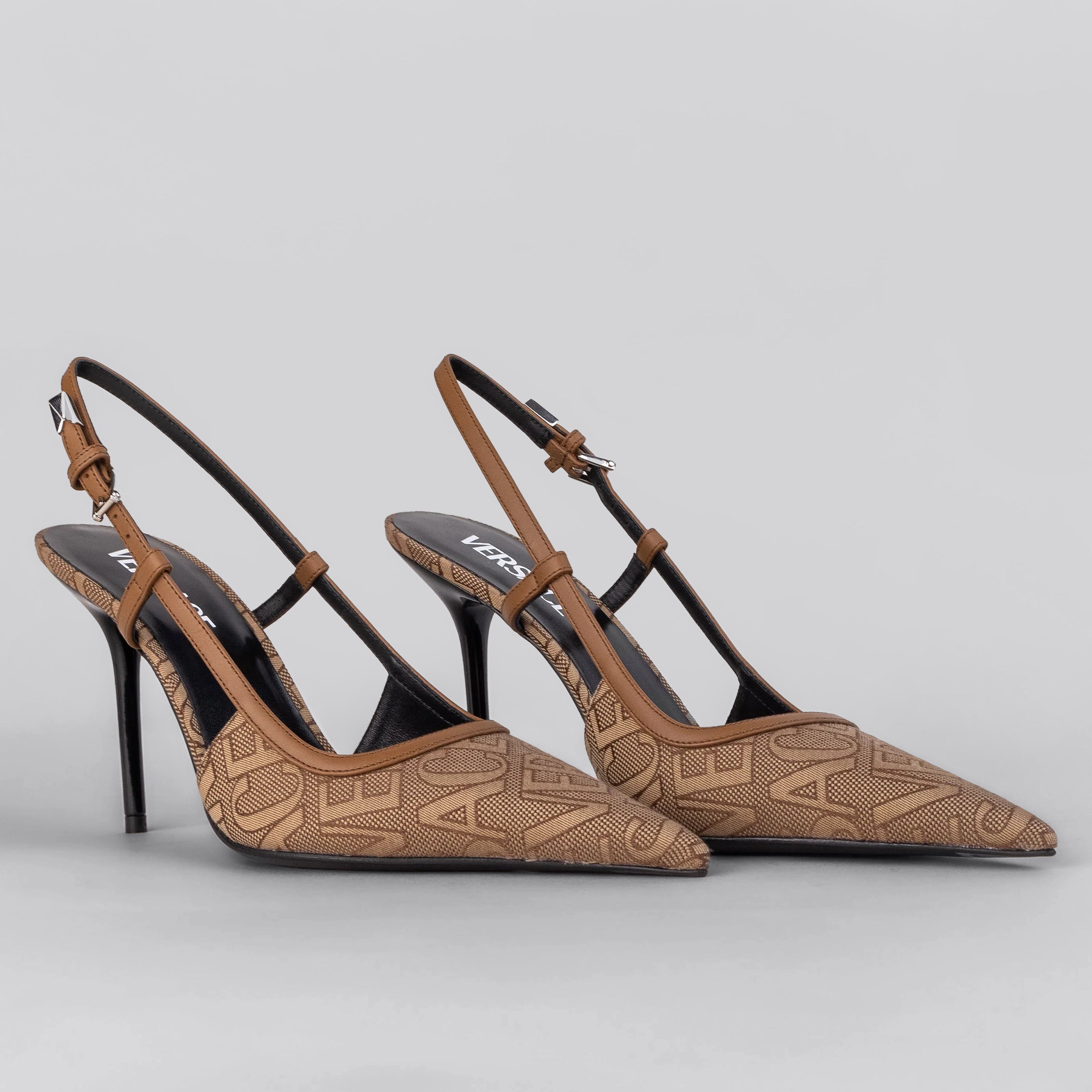 Tacones Beige Versace Monogram 105 mm