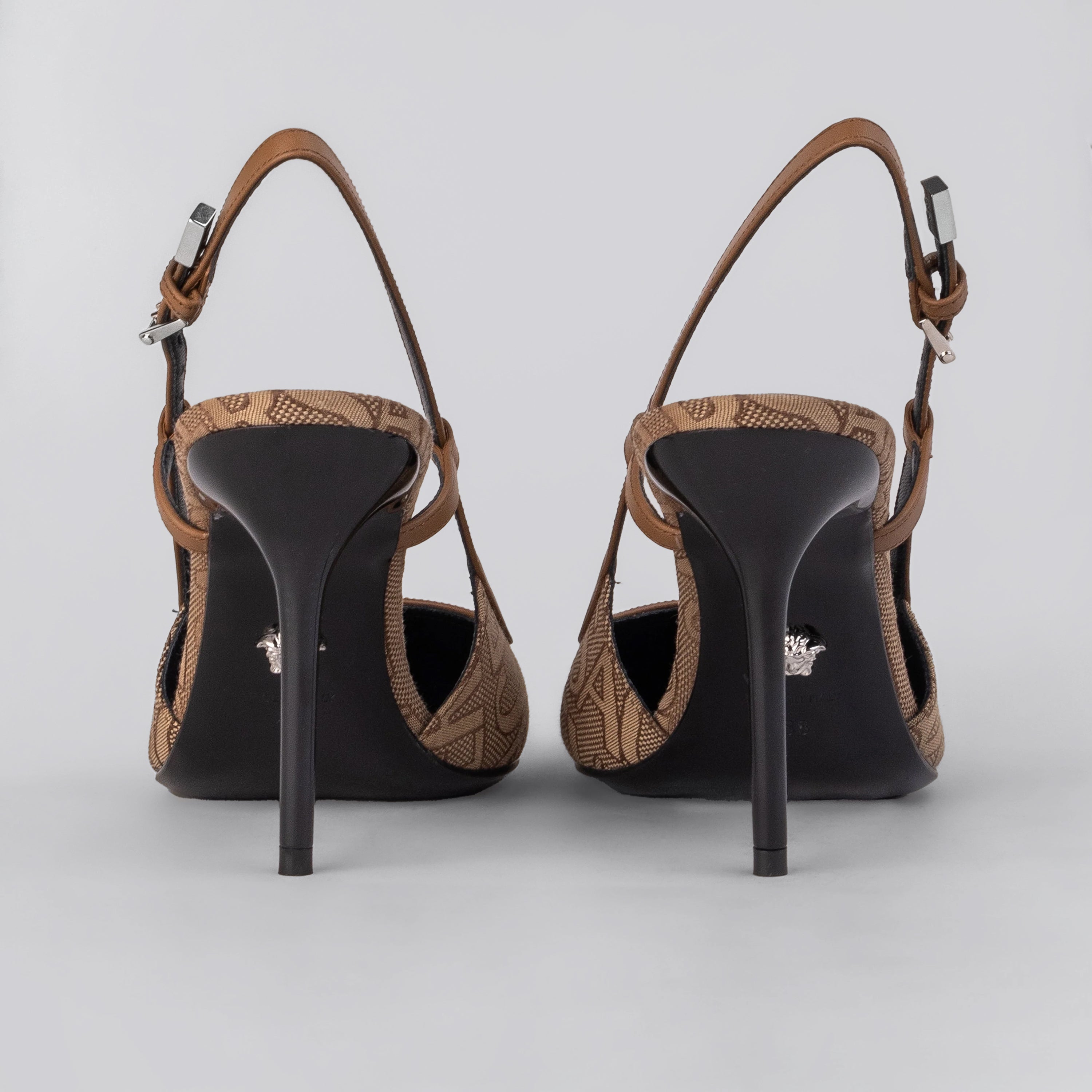 Tacones Beige Versace Monogram 105 mm
