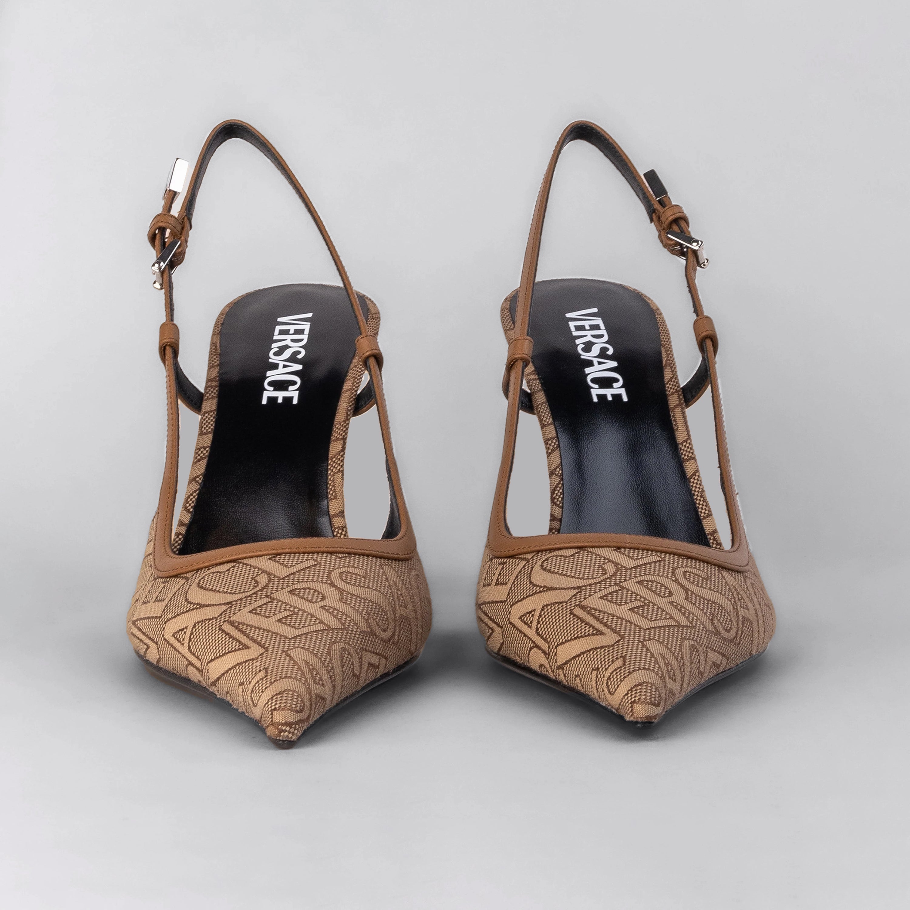 Tacones Beige Versace Monogram 105 mm