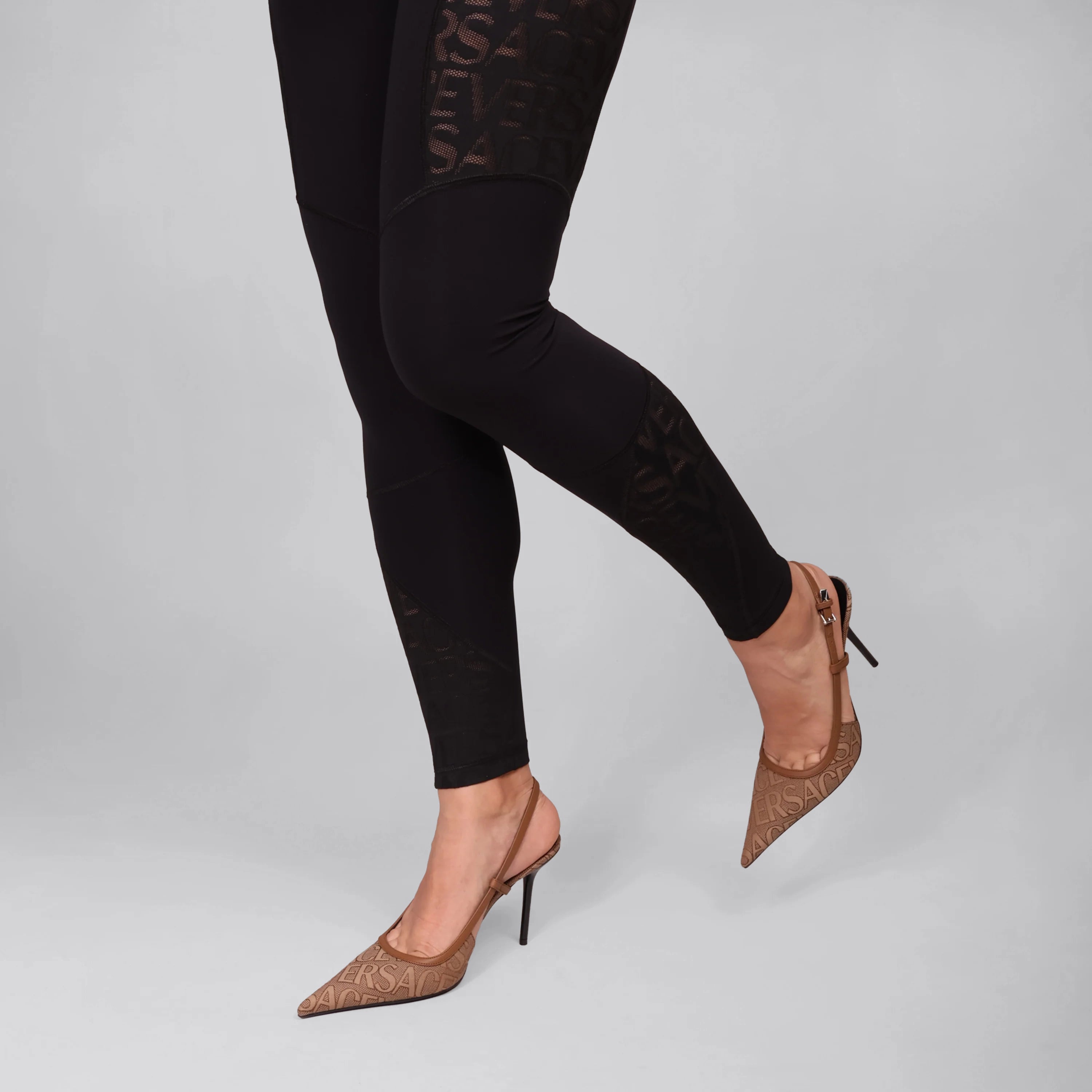 Tacones Beige Versace Monogram 105 mm