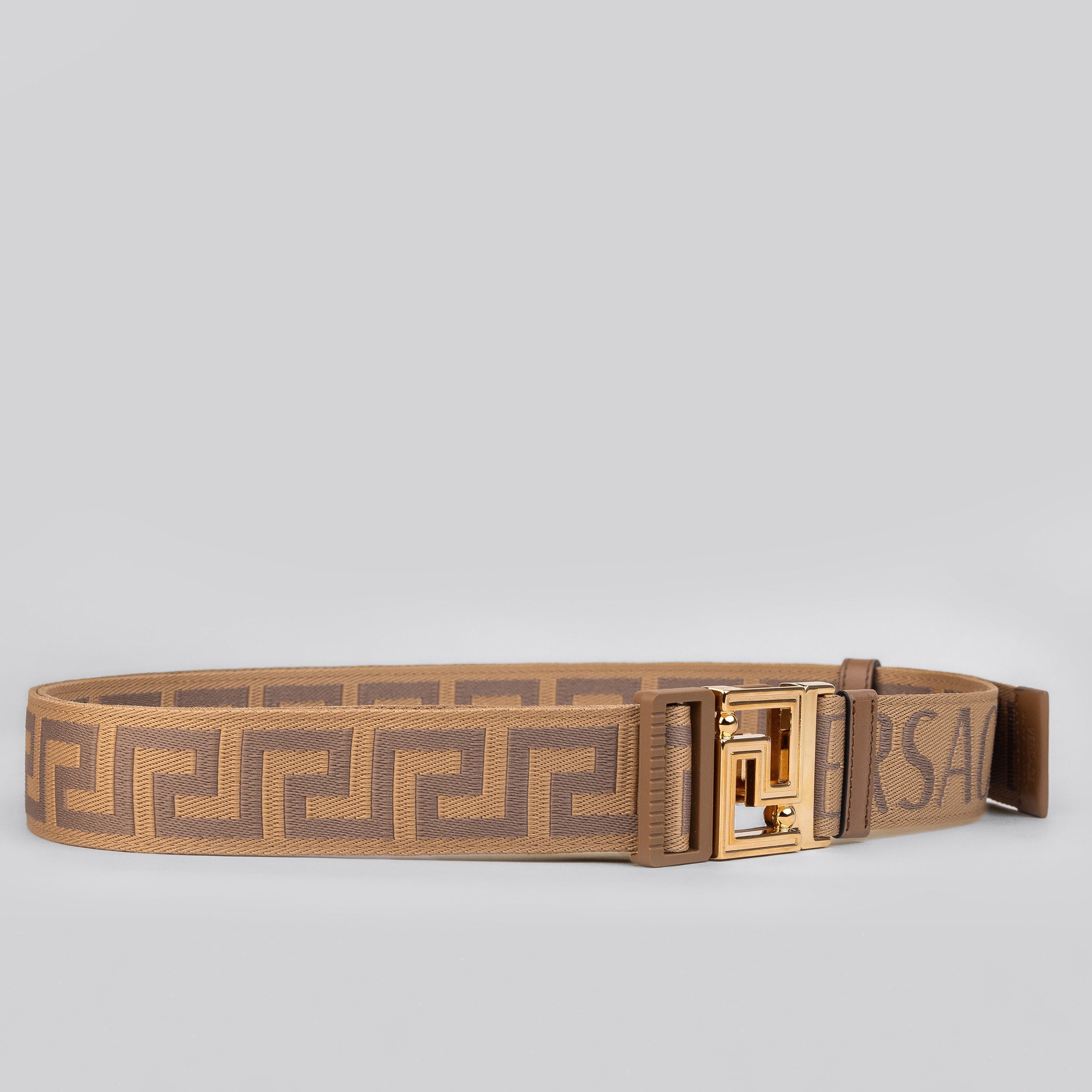 Cinturón Beige Versace Greca Monogram