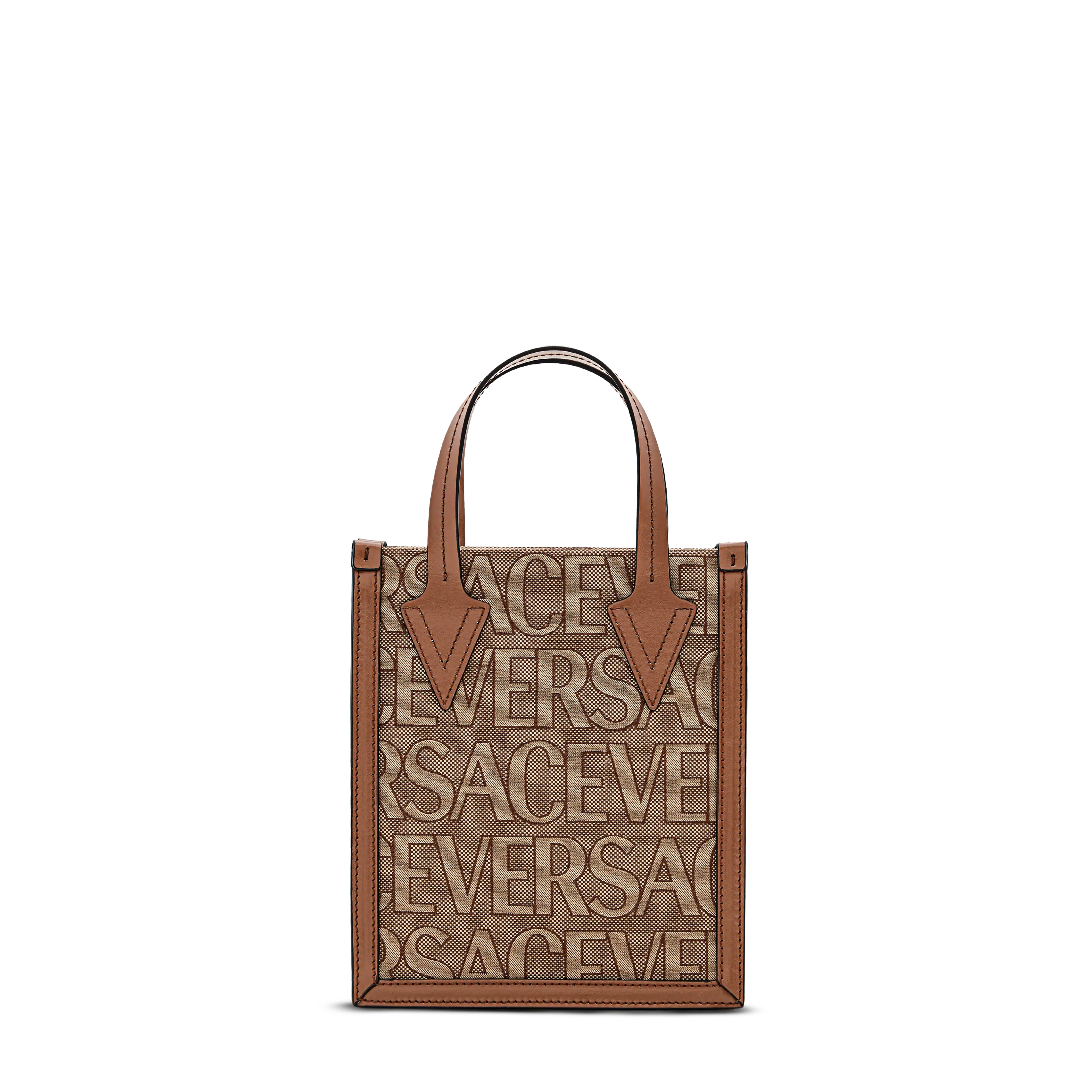 Cartera Beige Versace Crossbody Allover Monogram