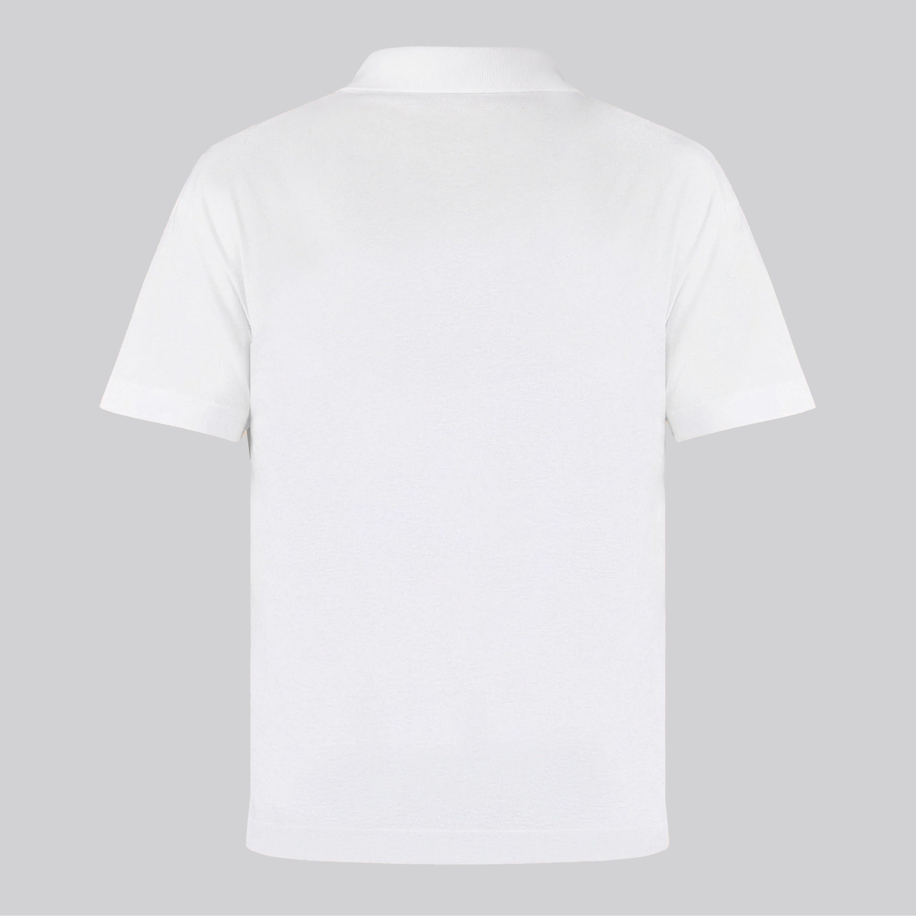 Camiseta Tipo Polo Blanca Versace Embroidered Logo