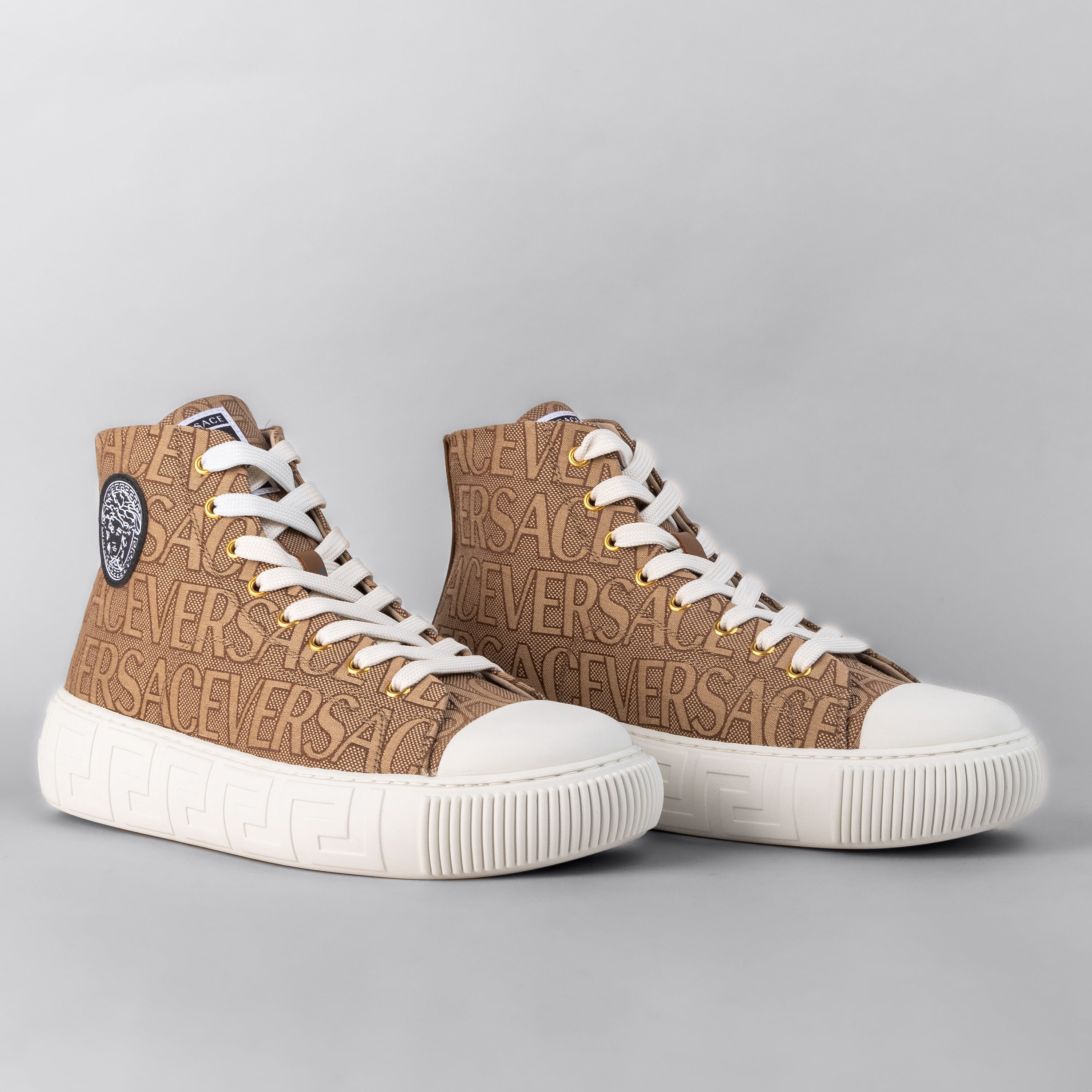 Sneakers Beige Versace Monogram