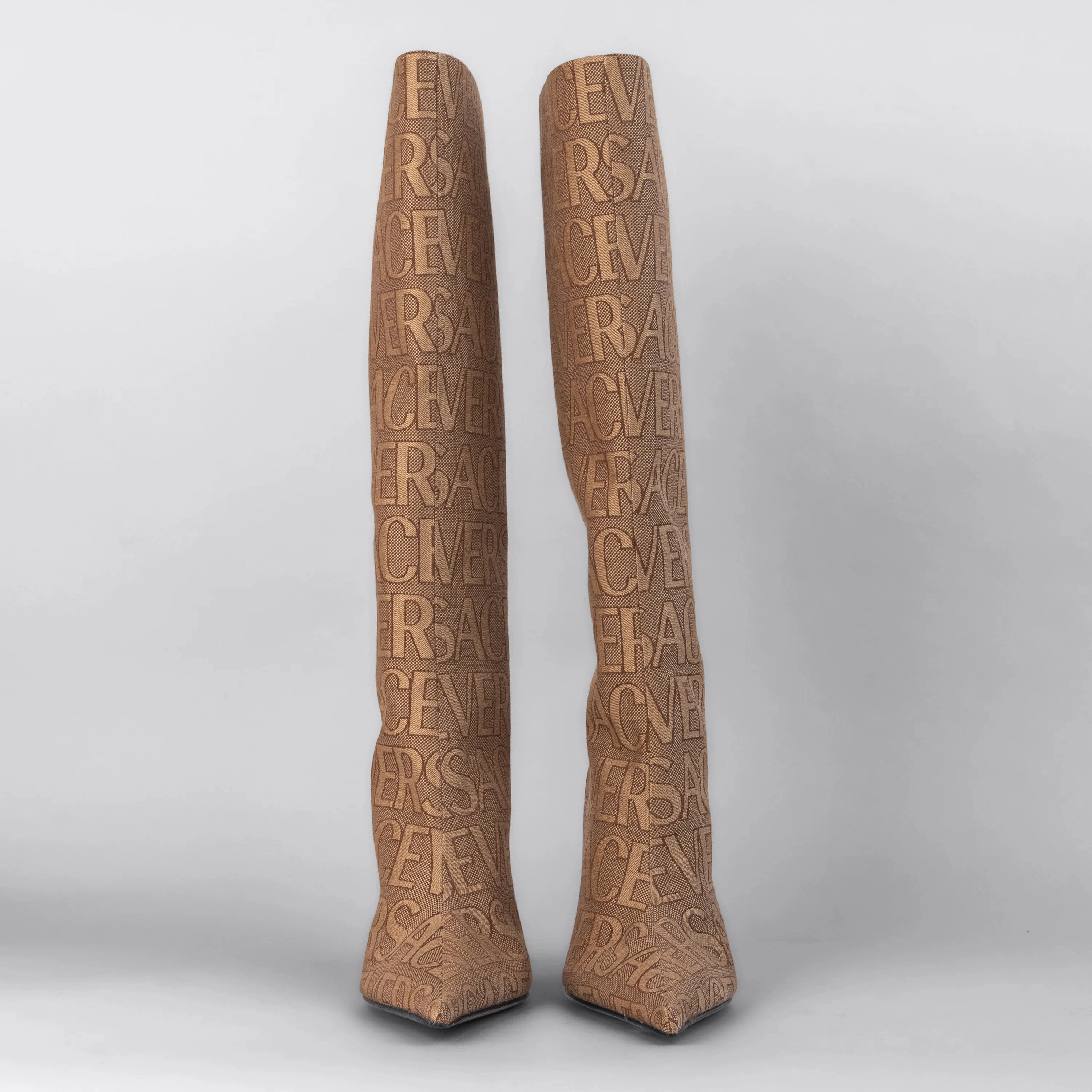 Botas Beige Versace Monogram