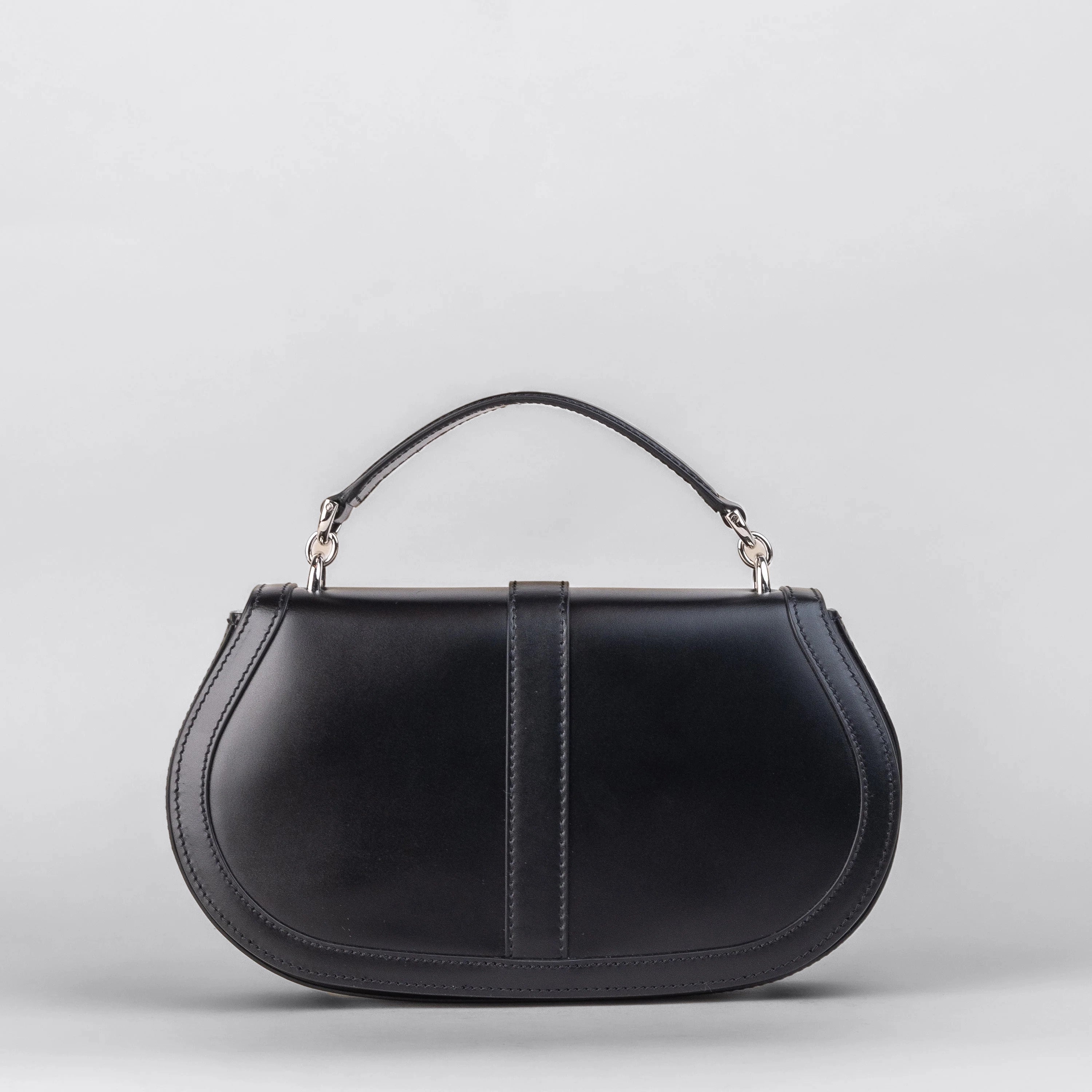 Cartera Negra Versace Silver Greca Goddess