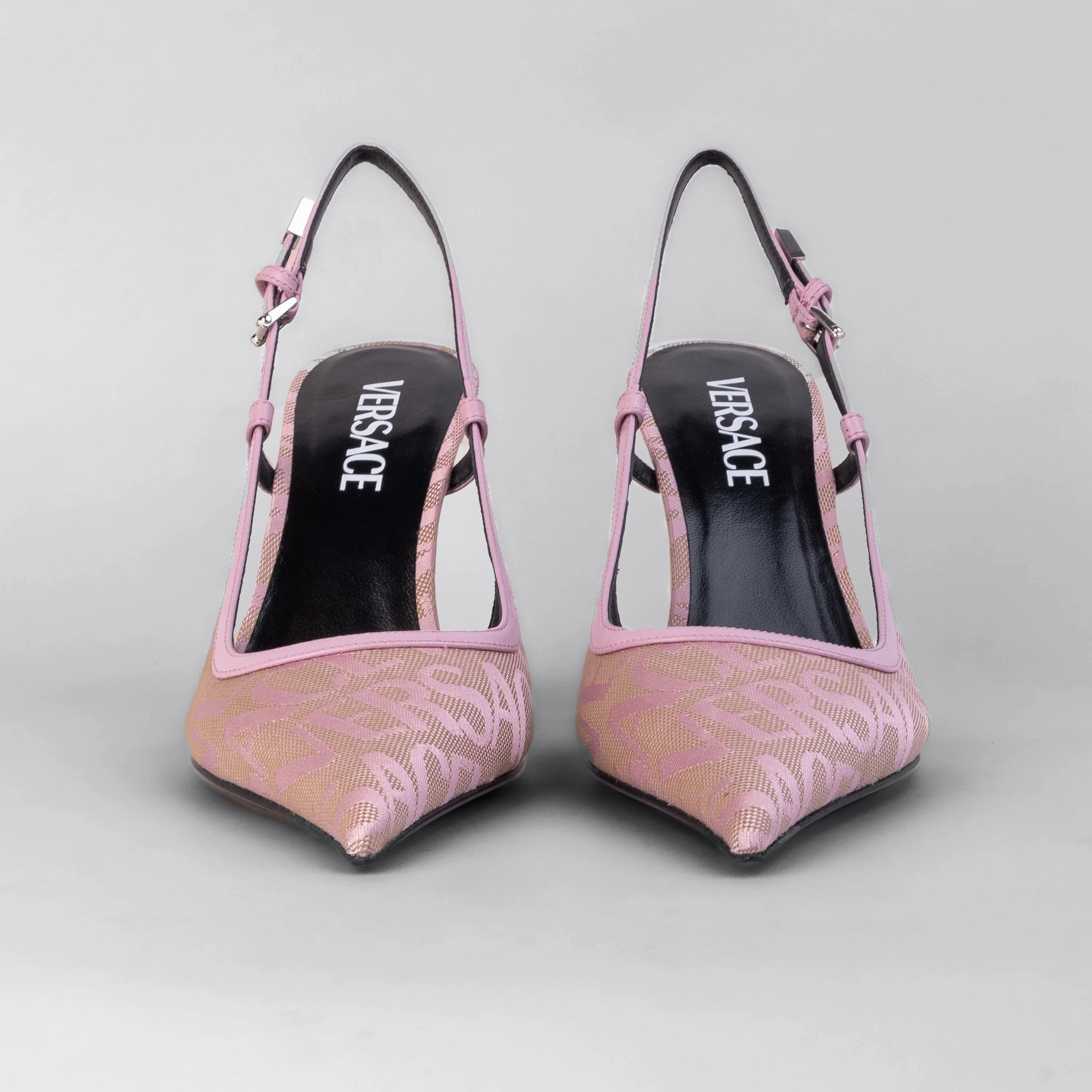 Tacones Rosados Versace Monogram 105 mm
