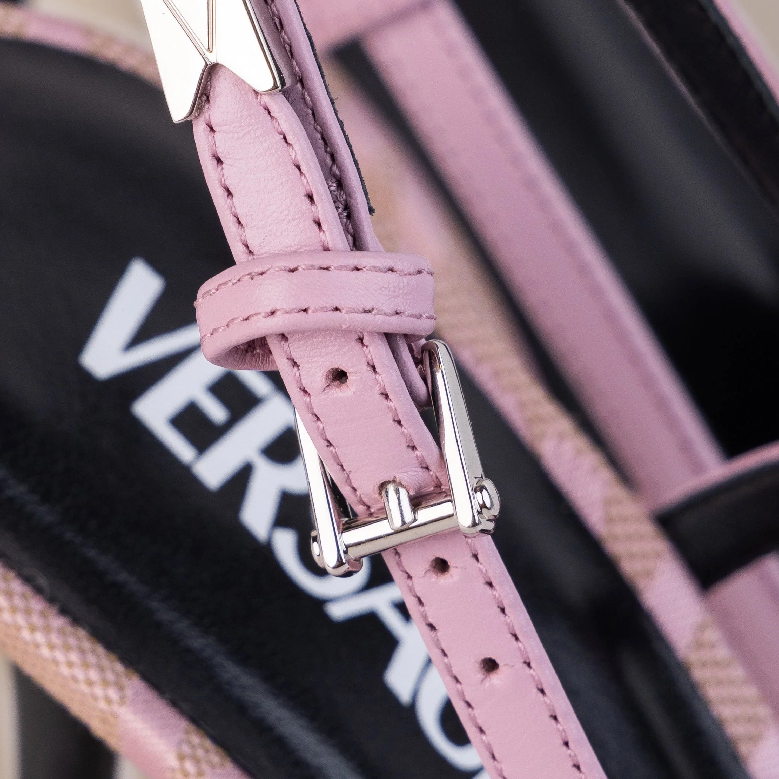 Tacones Rosados Versace Monogram 105 mm