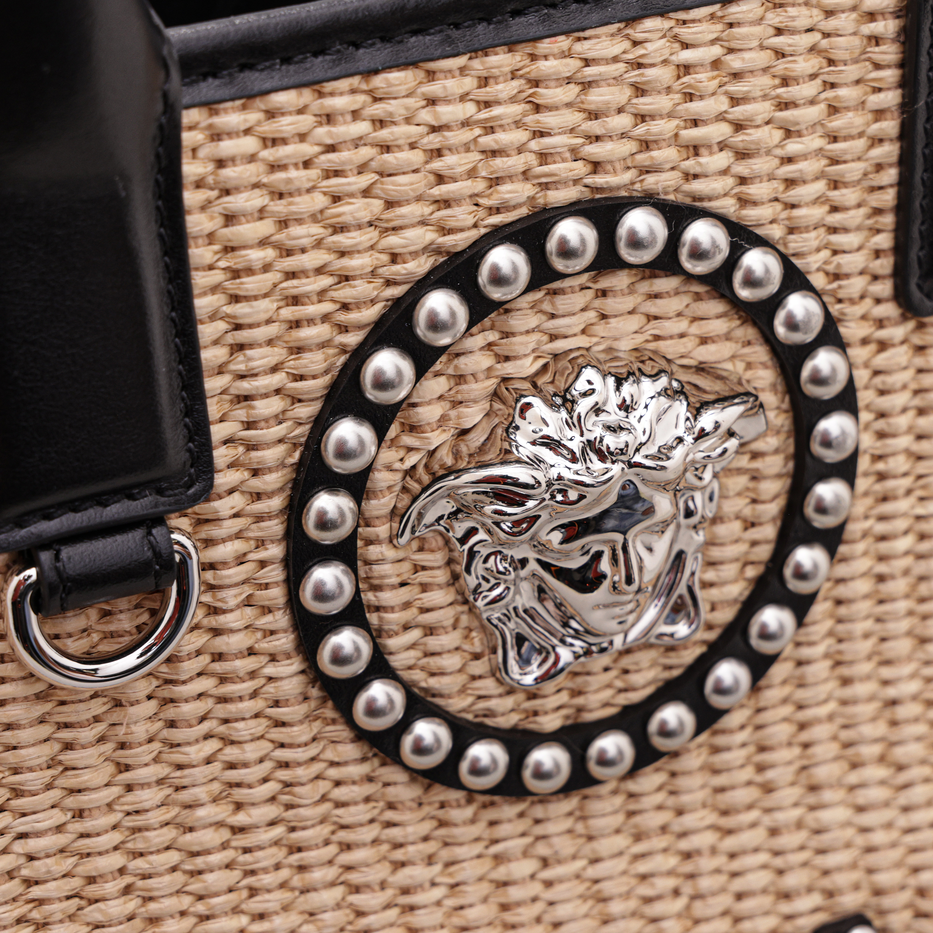 Cartera Beige Versace Tote La Medusa