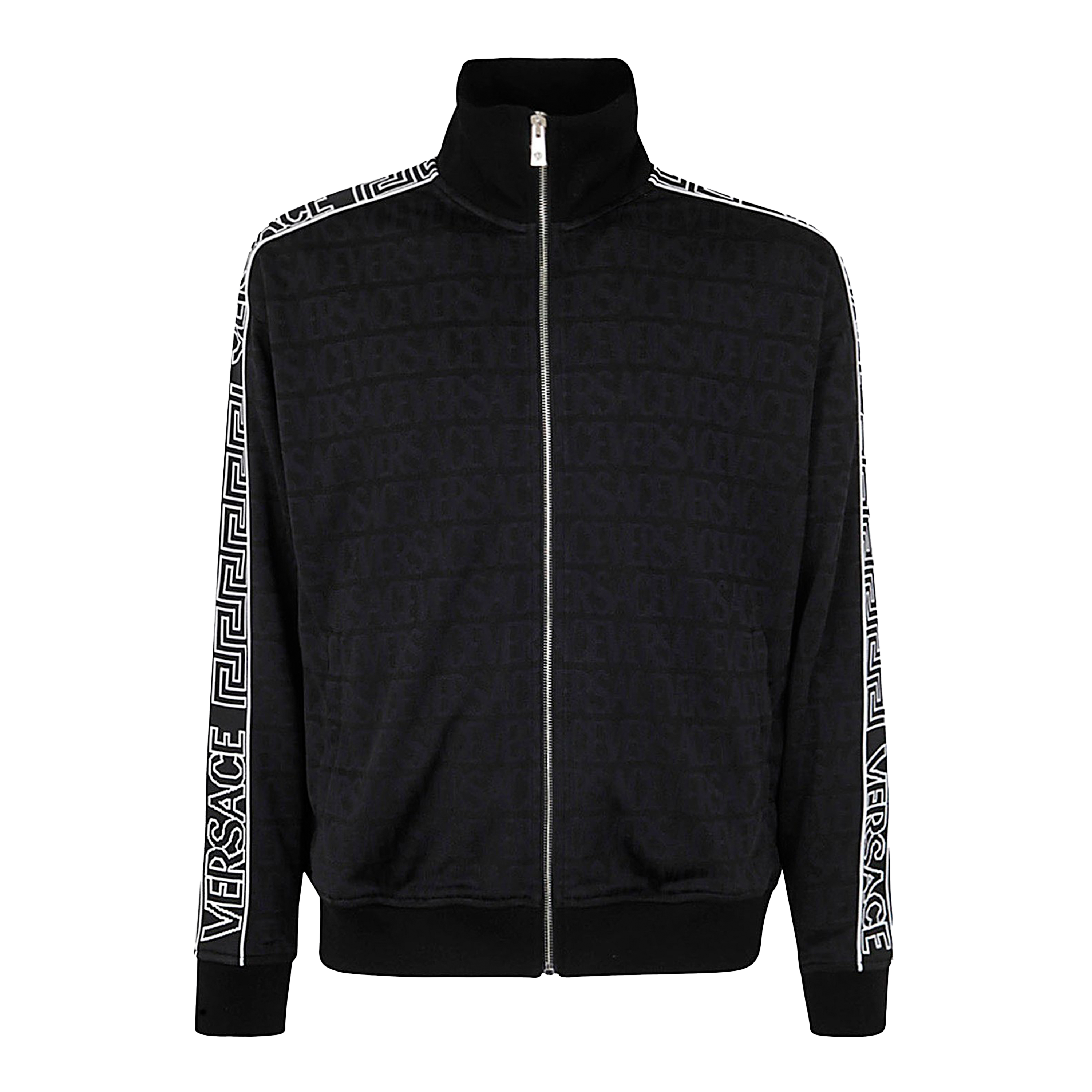Chaqueta Negra Versace Greca Side Loco