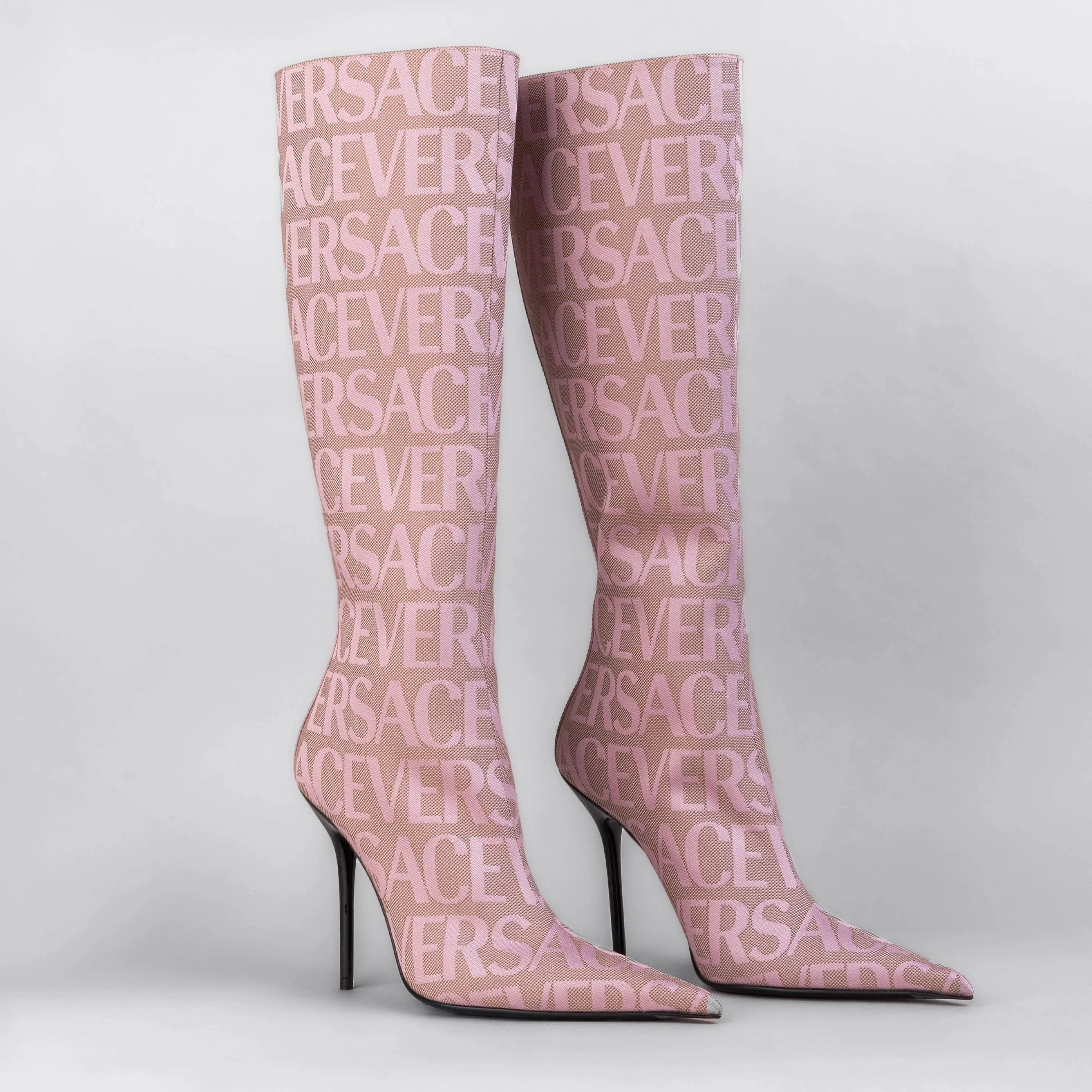 Botas Rosadas Versace Monogram