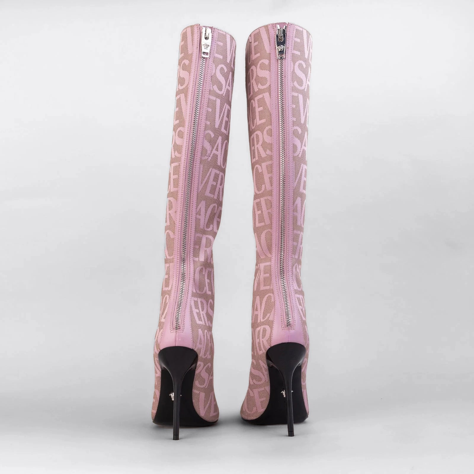 Botas Rosadas Versace Monogram