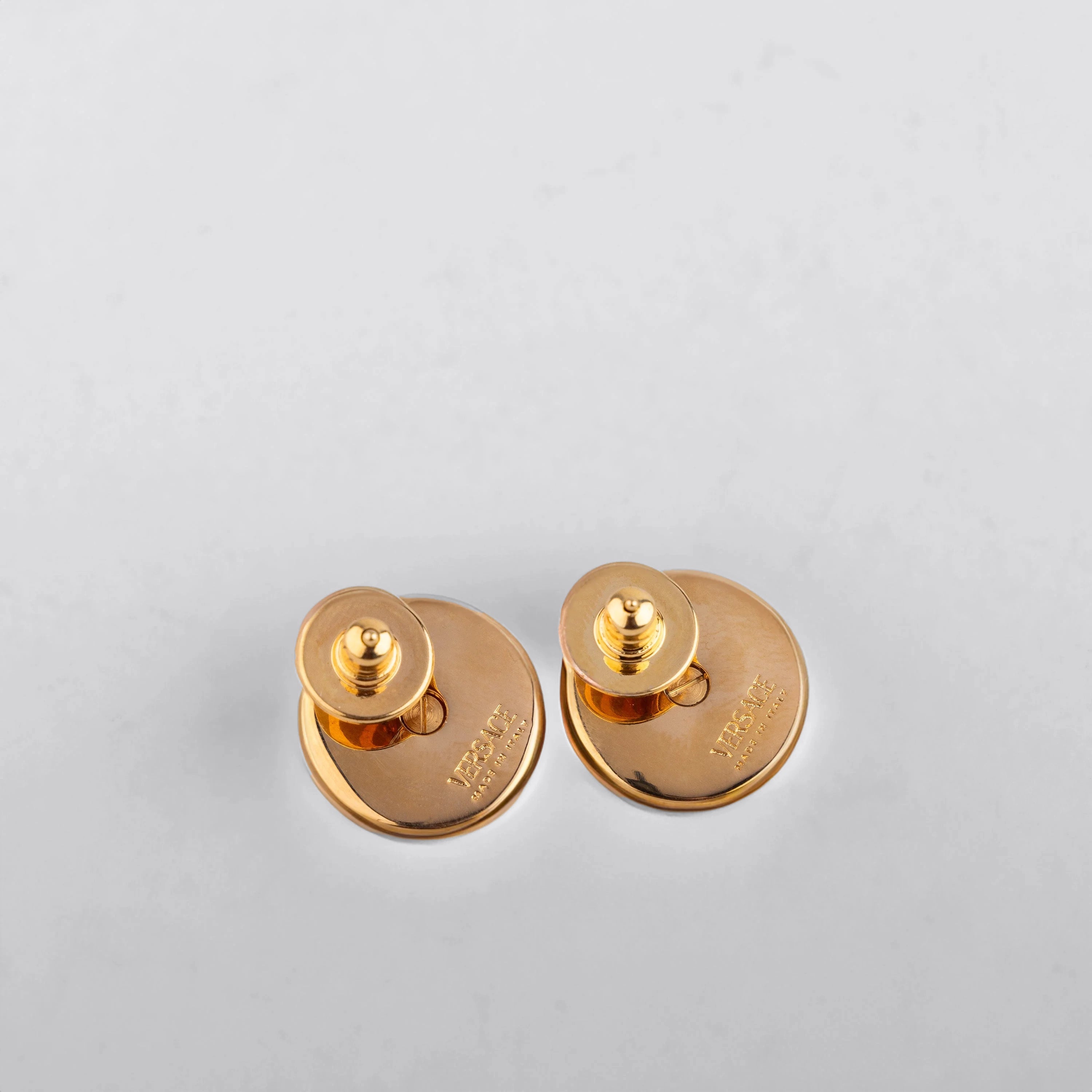 Aretes Dorados Silver Versace Medusa