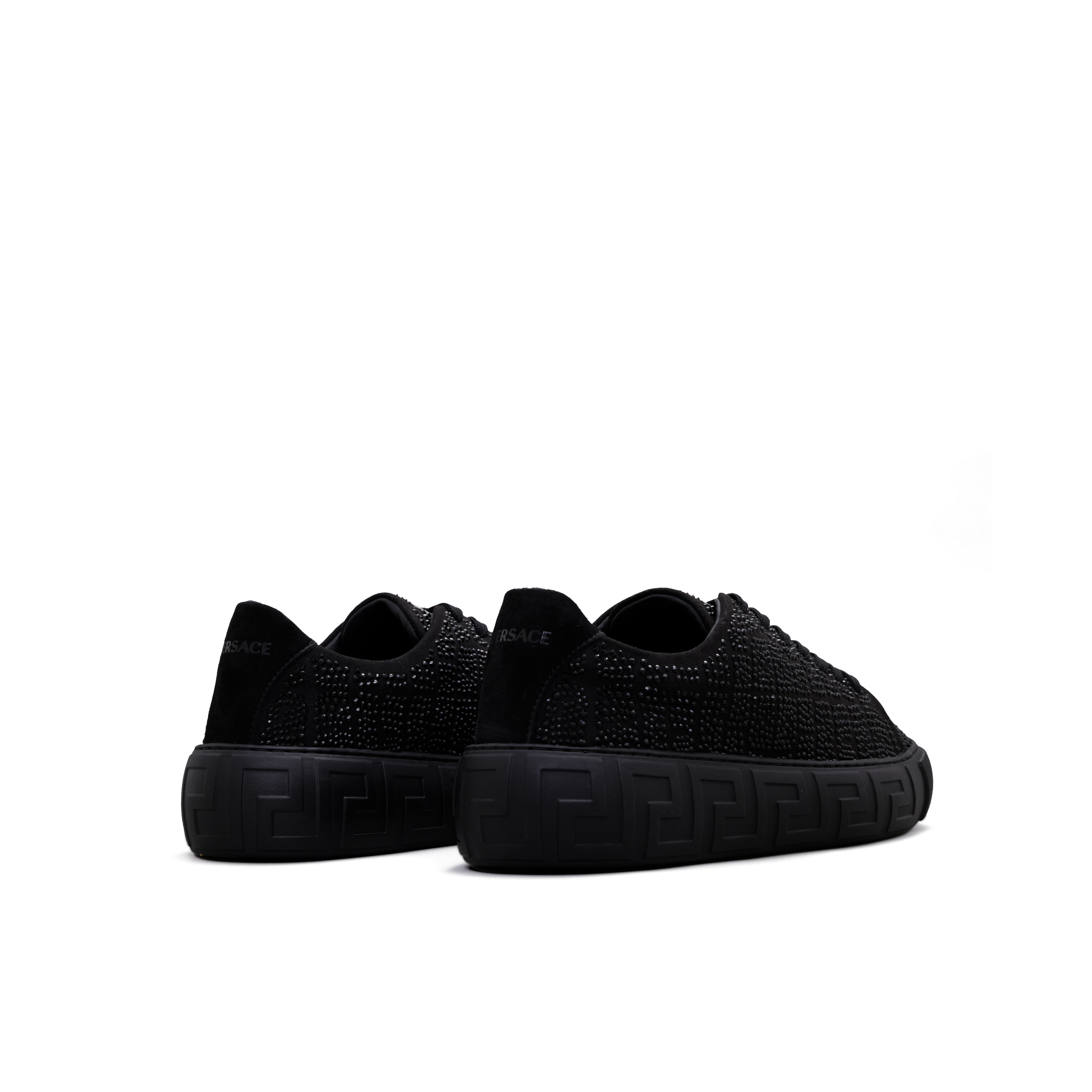Sneakers Negros Versace Crystals Grecca