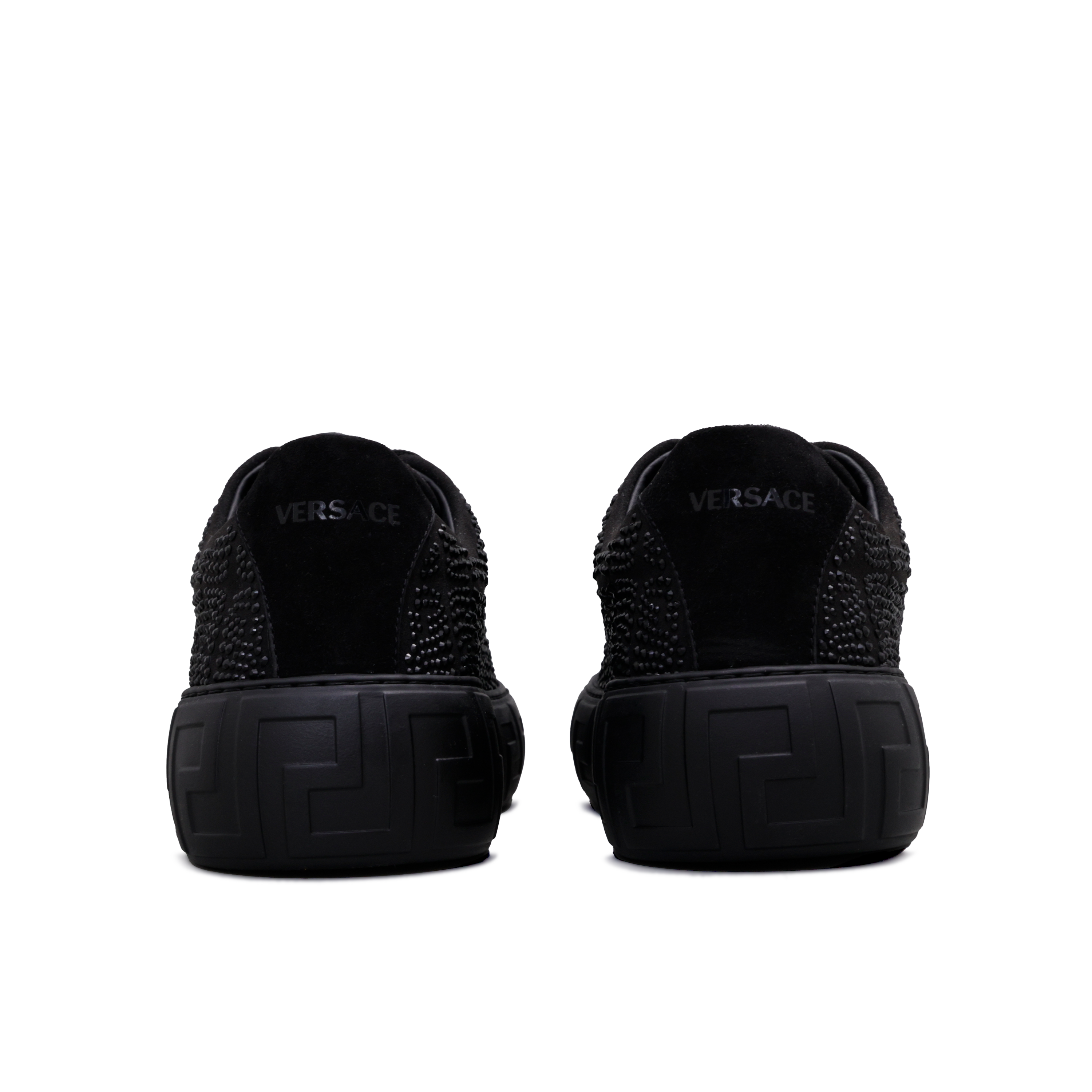 Sneakers Negros Versace Crystals Grecca