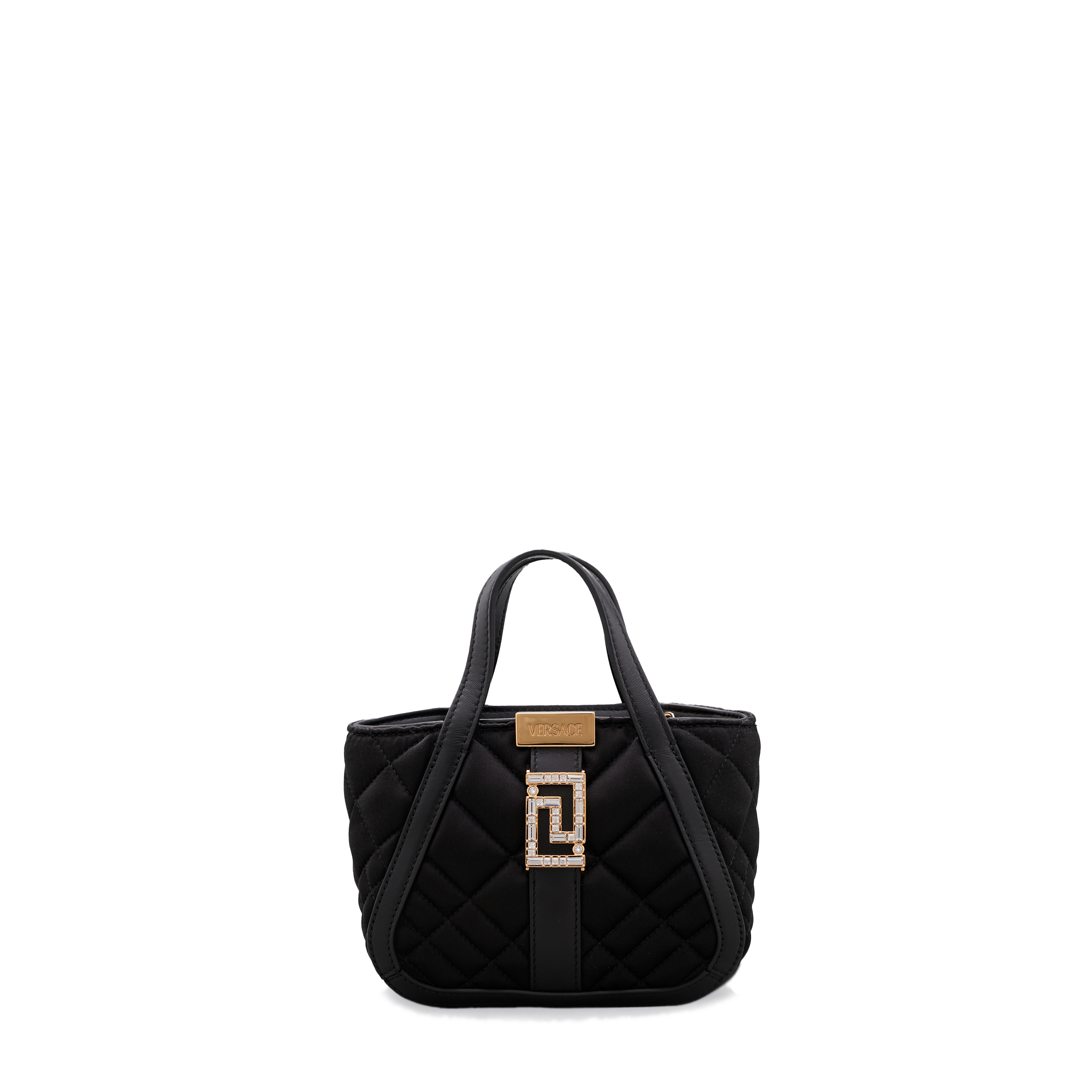 Cartera Negro Versace Tote Greca Goddess