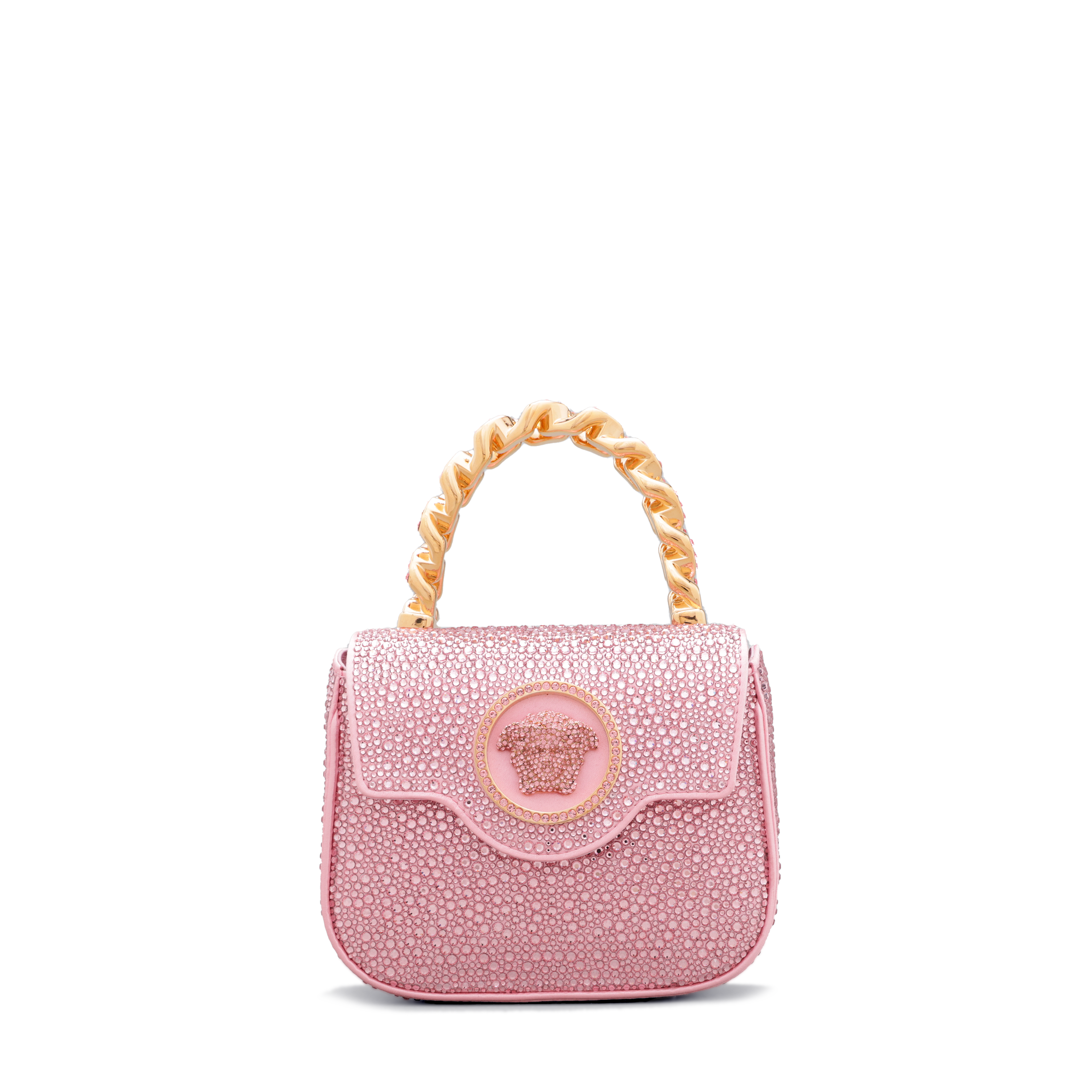Cartera Rosado Versace La Medusa Crystals