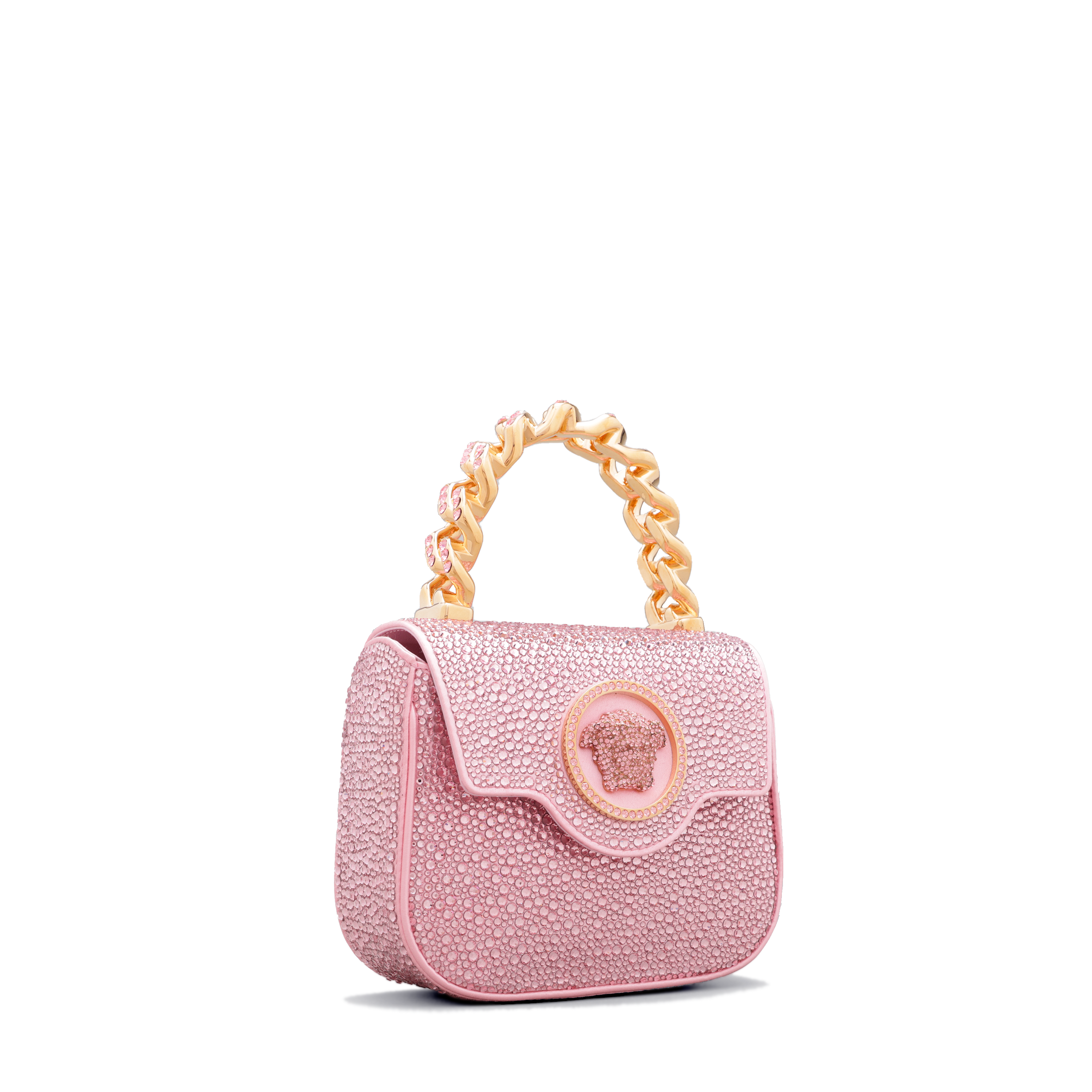 Cartera Rosado Versace La Medusa Crystals