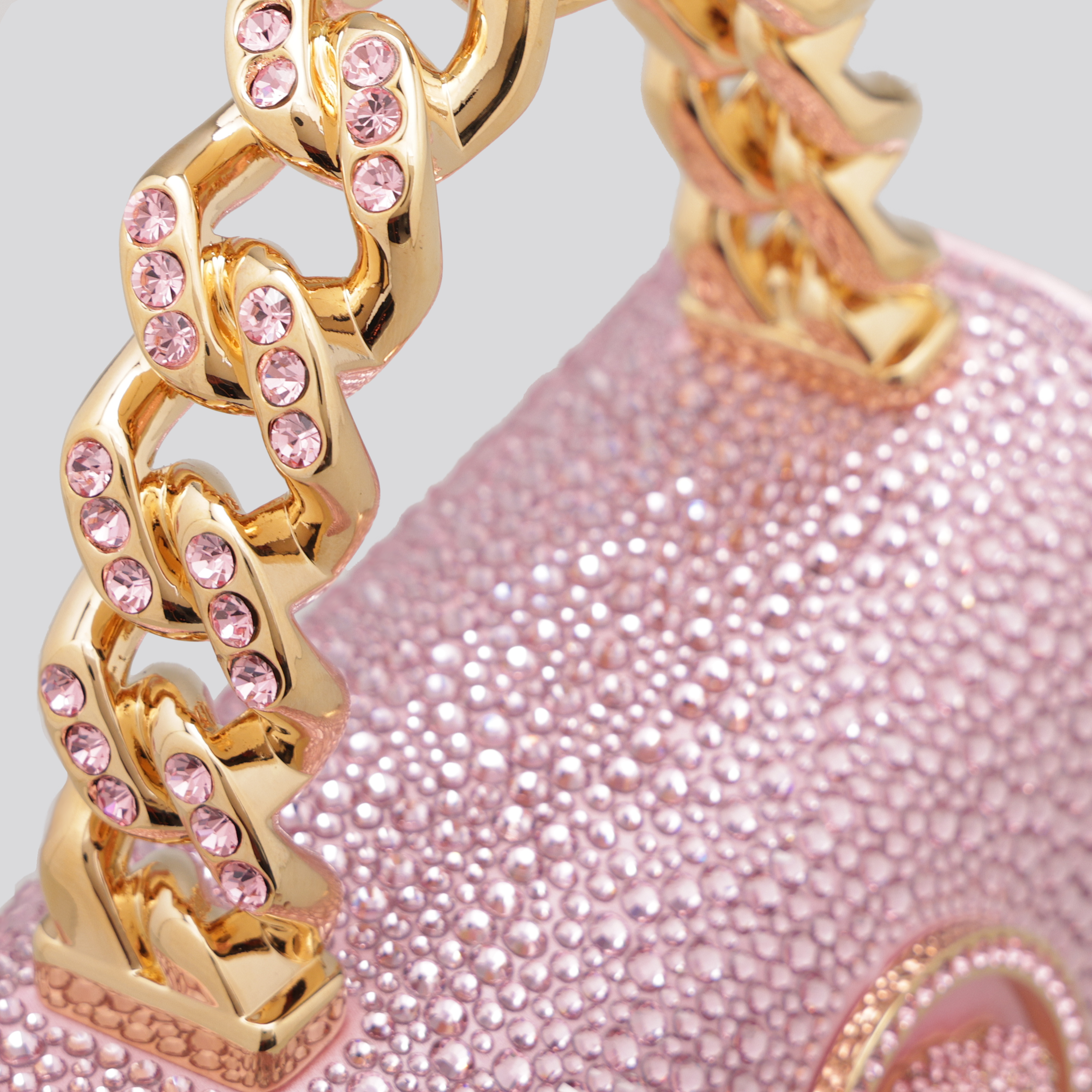 Cartera Rosado Versace La Medusa Crystals