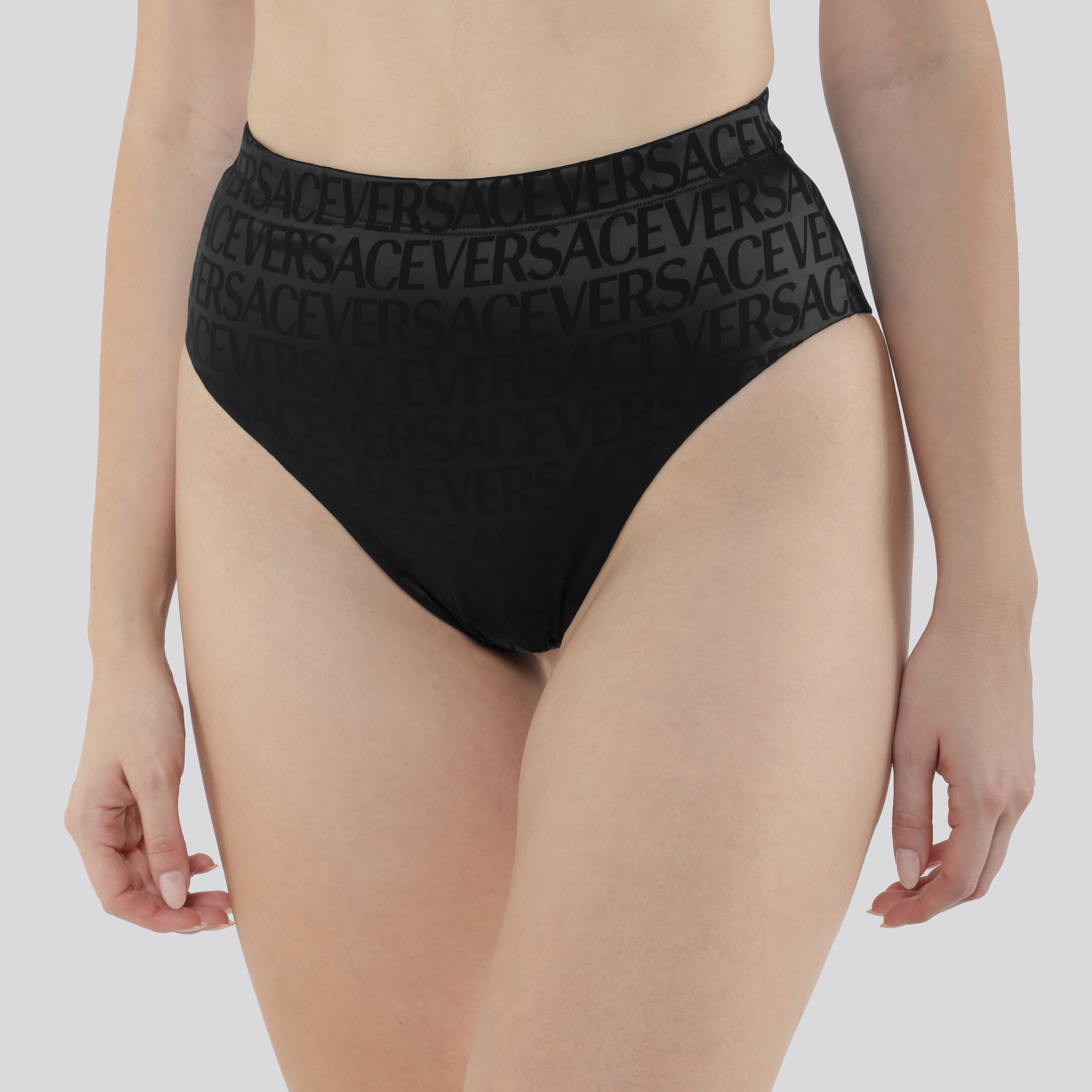 Bikini Negro Versace Bottom Monogram