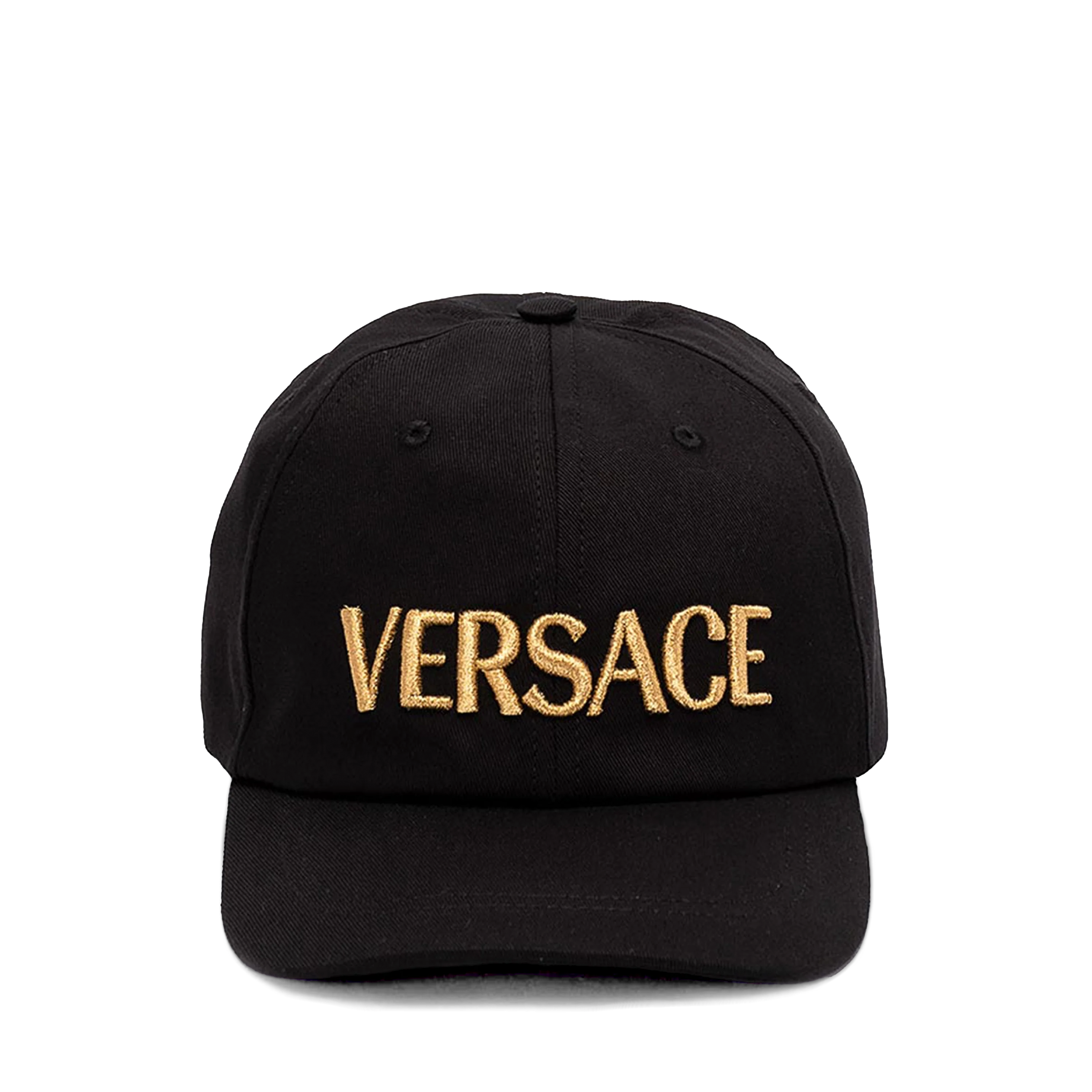 Gorra Negra Versace Gold Logo