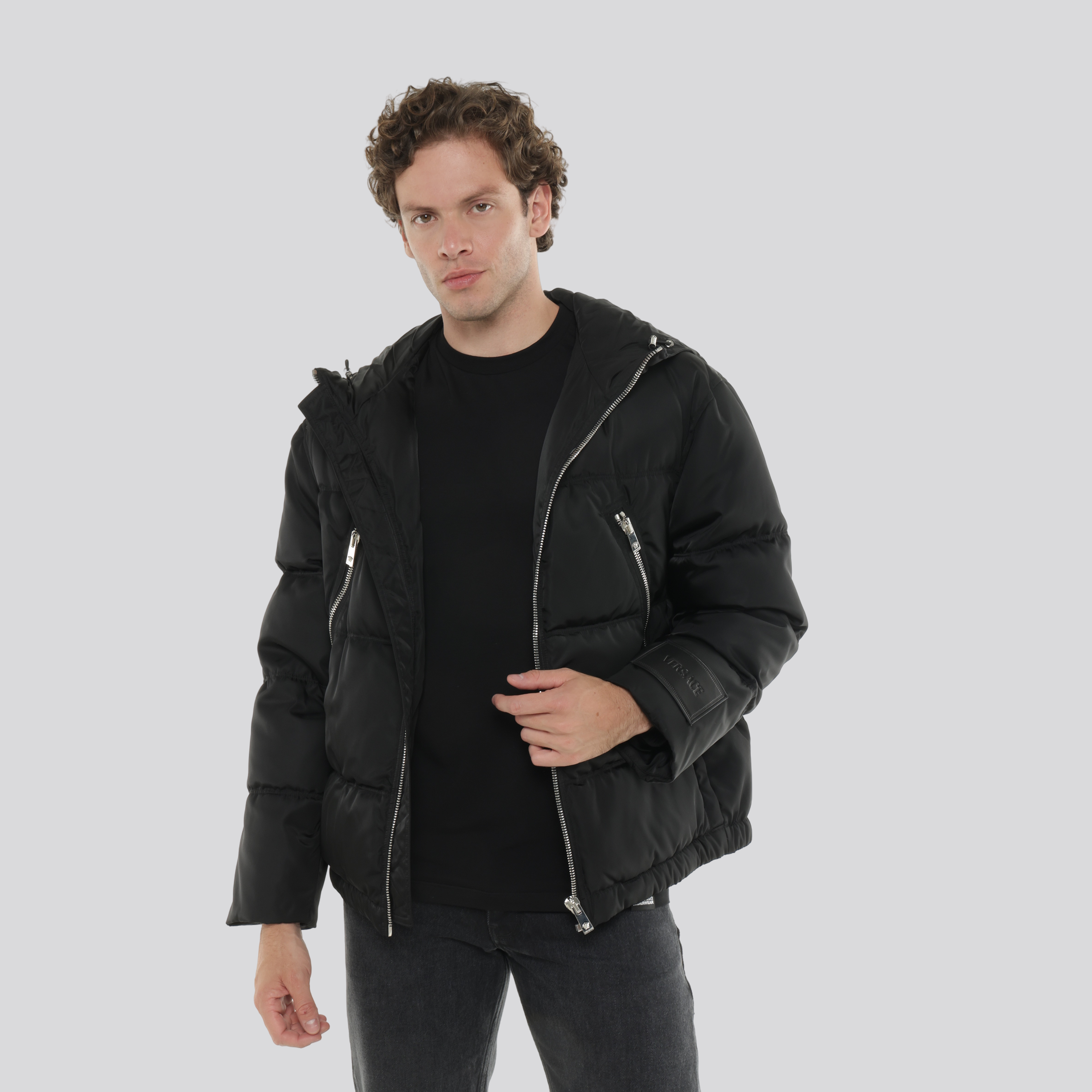 Chaqueta Negra Versace Patch