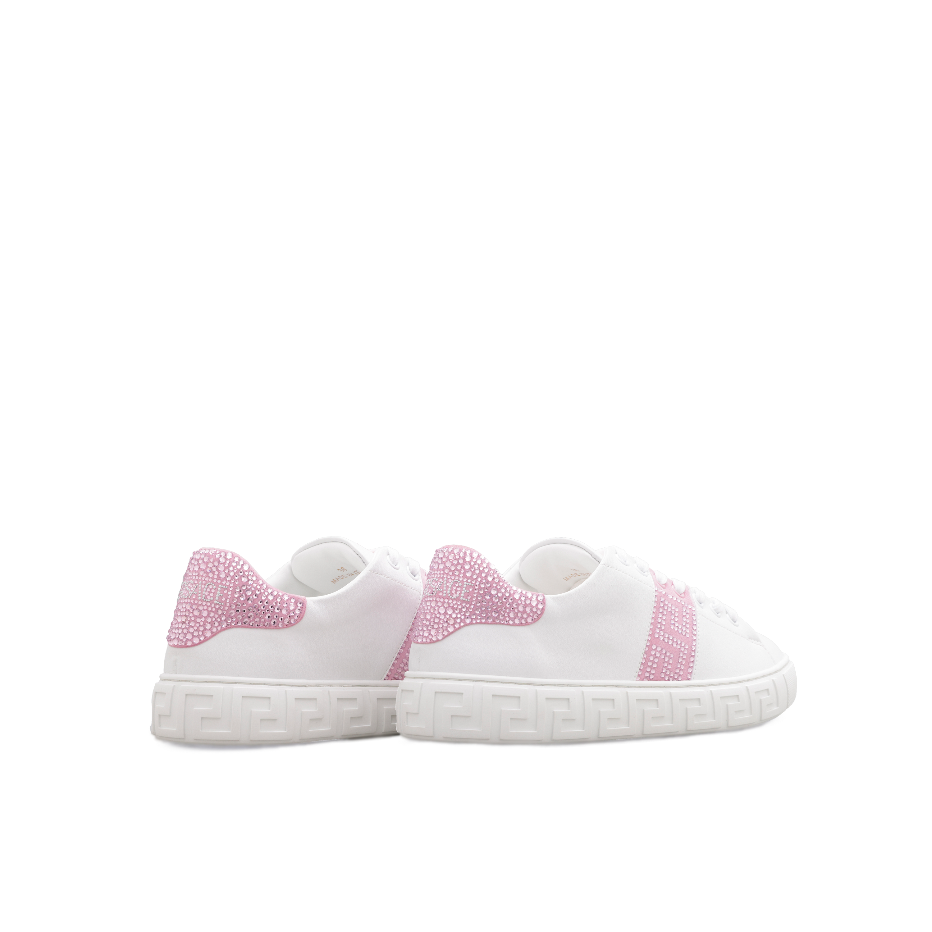Sneakers Blancos Versace Pink Crystal Greca
