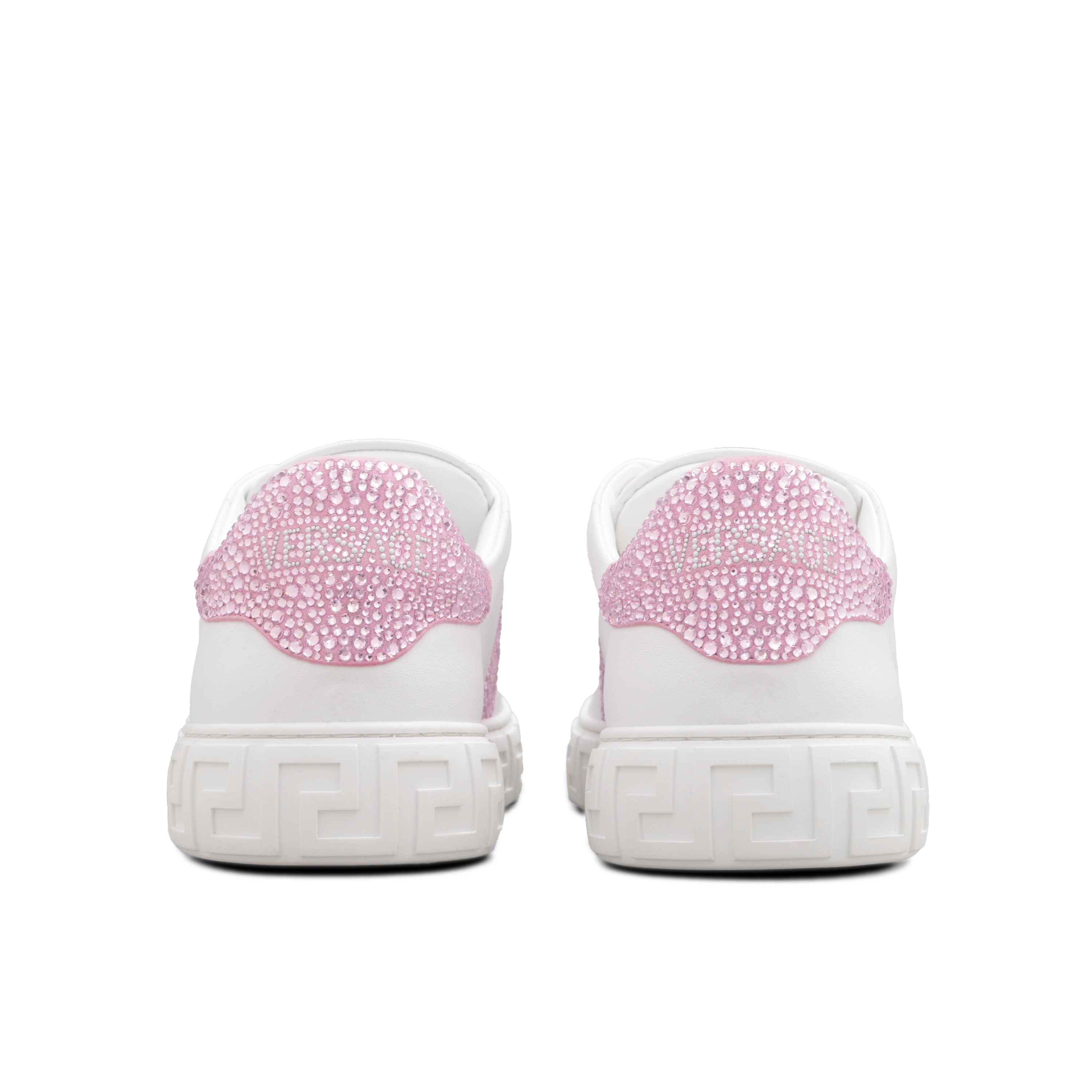 Sneakers Blancos Versace Pink Crystal Greca