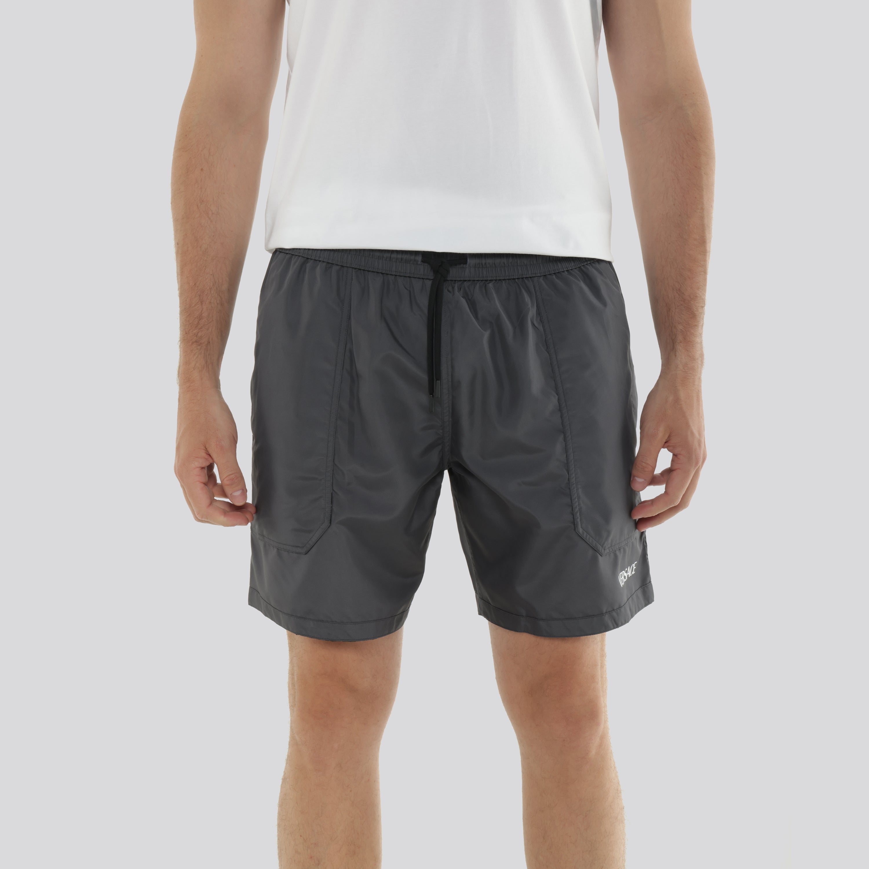 Pantaloneta Negra Versace Logo