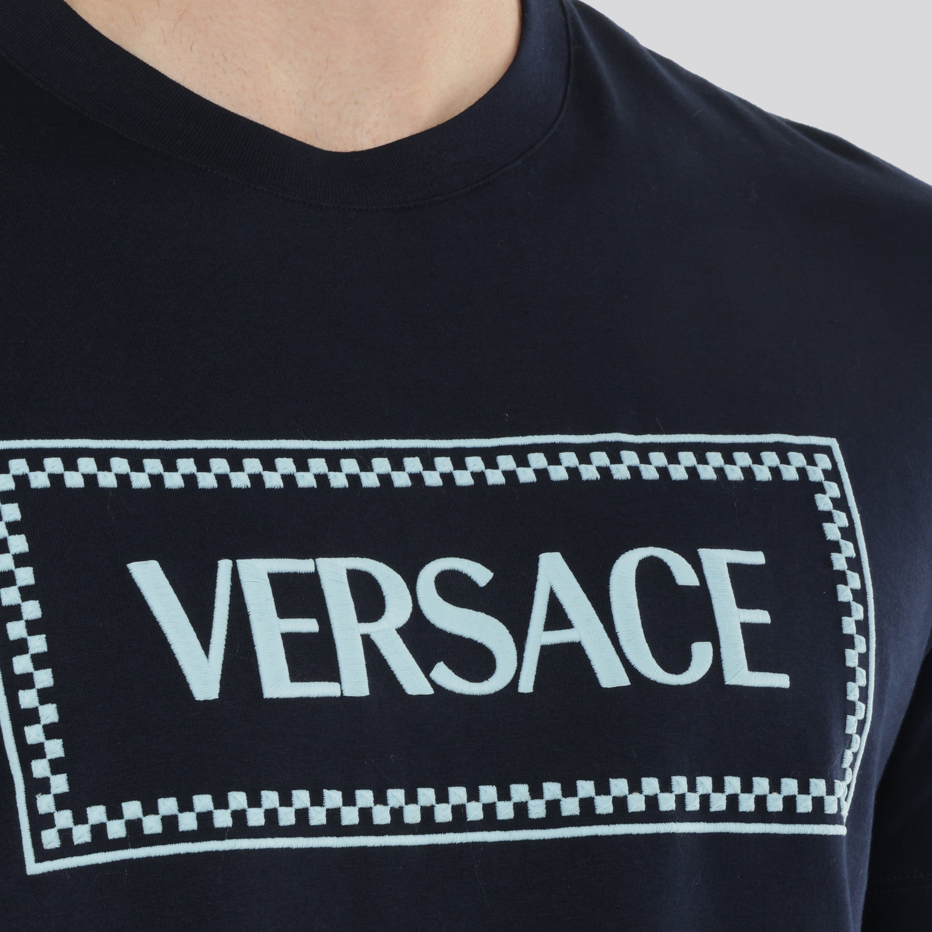 Camiseta Azul Versace Logo