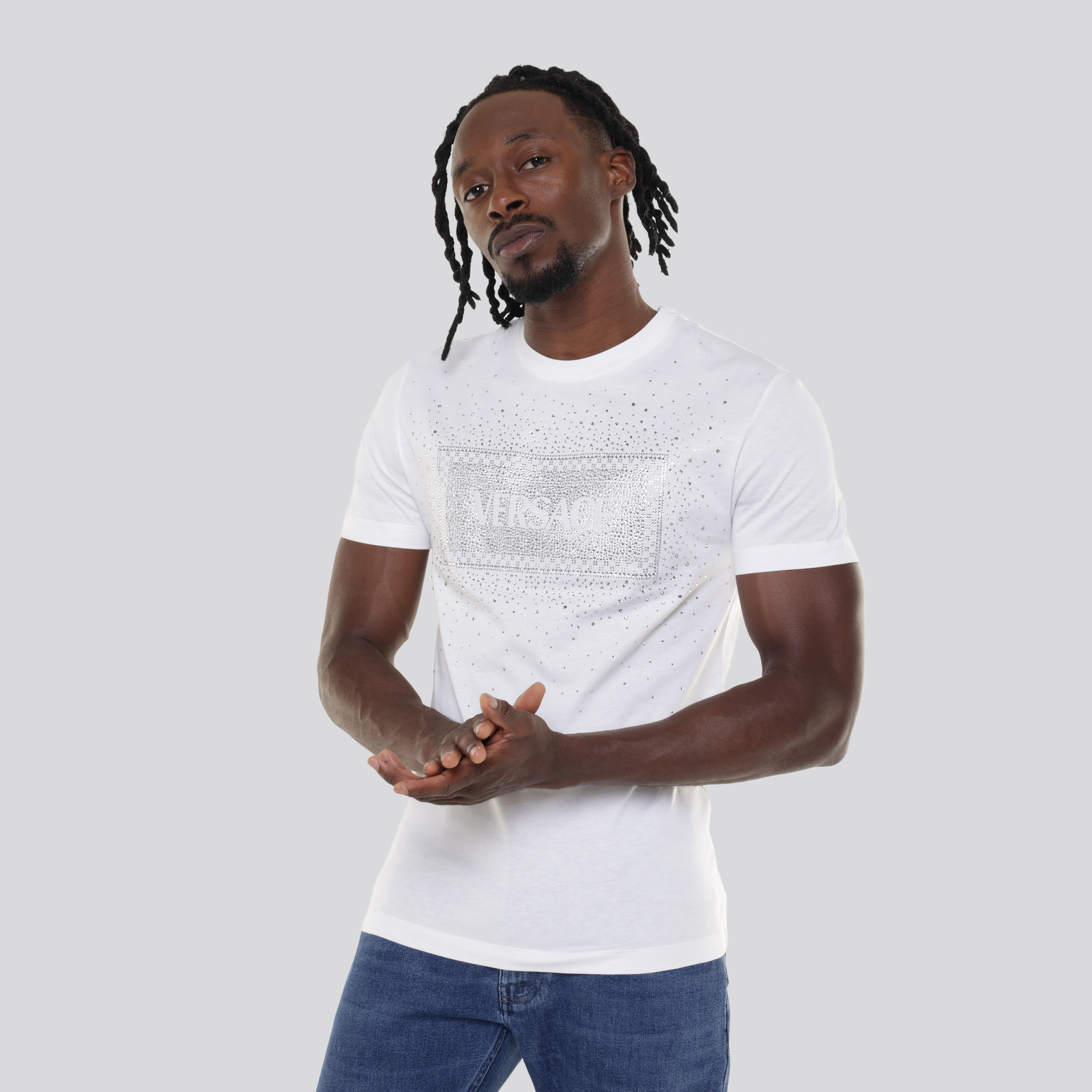 Camiseta Blanca Versace Crystal