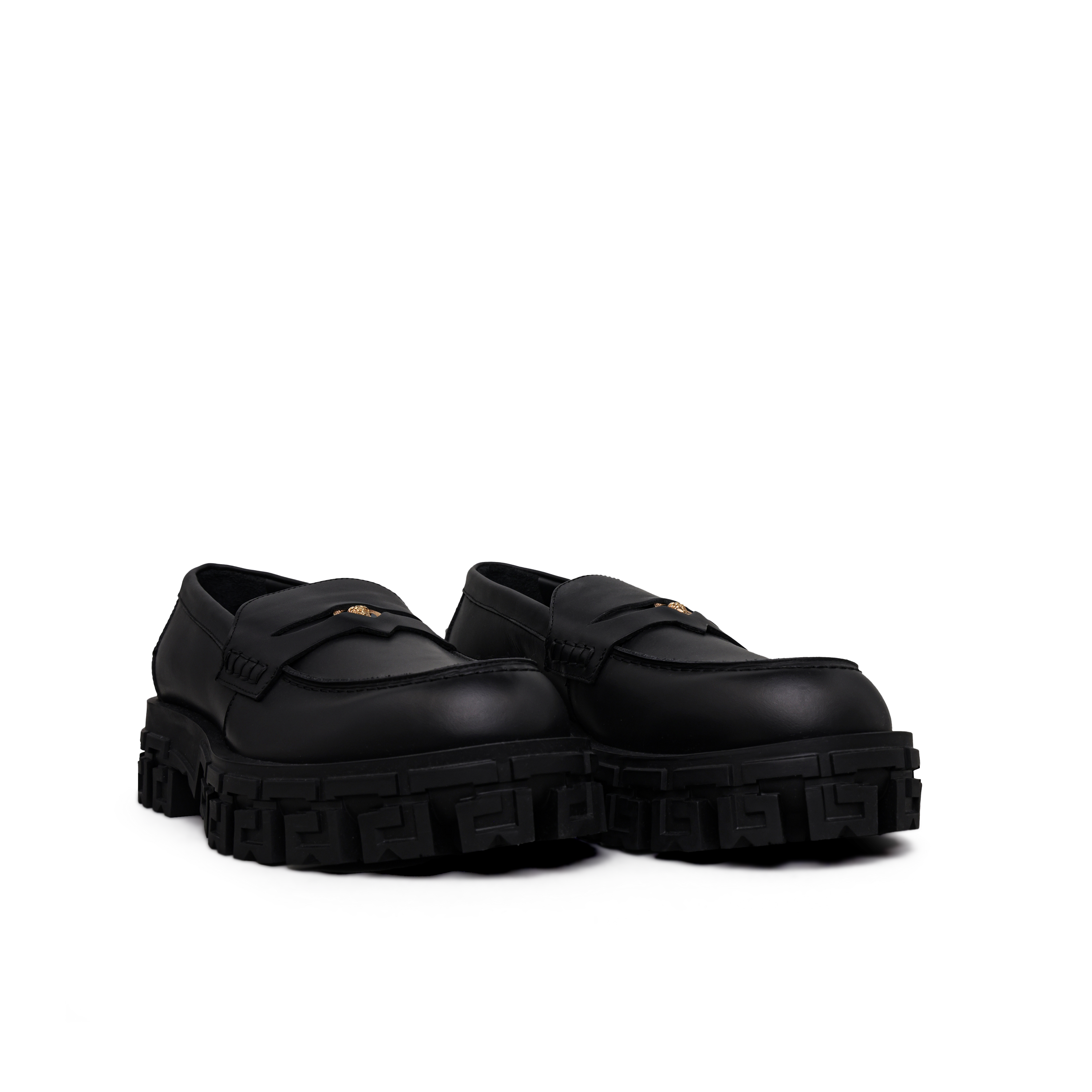 Zapatos Negro Versace Greca