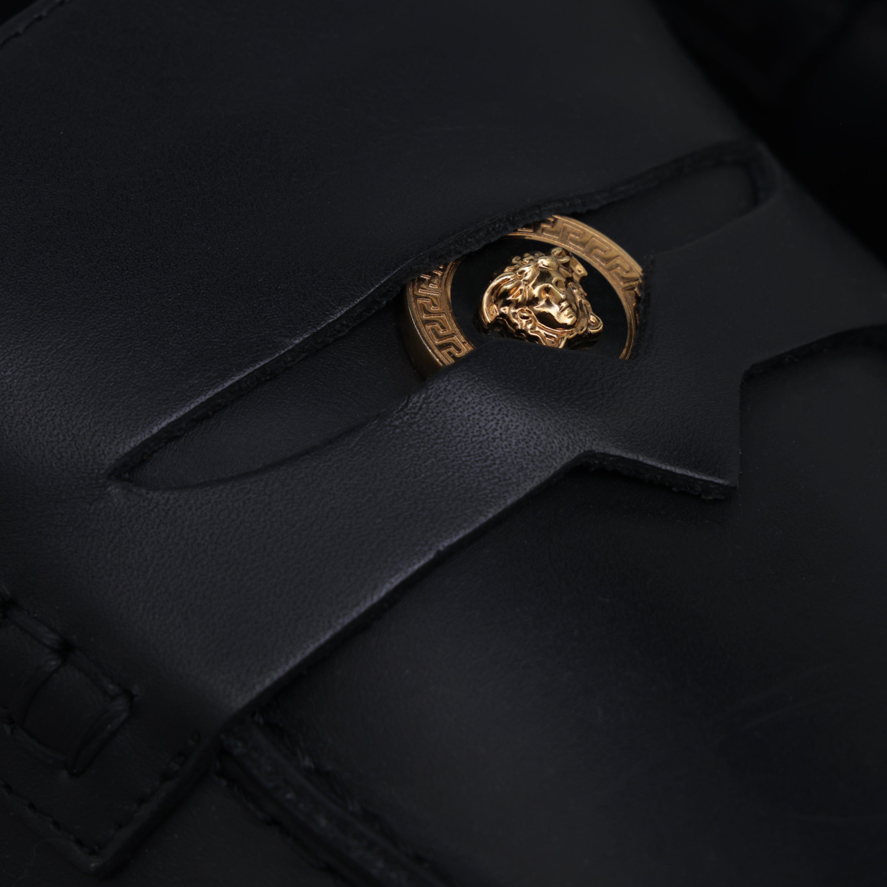 Zapatos Negro Versace Greca