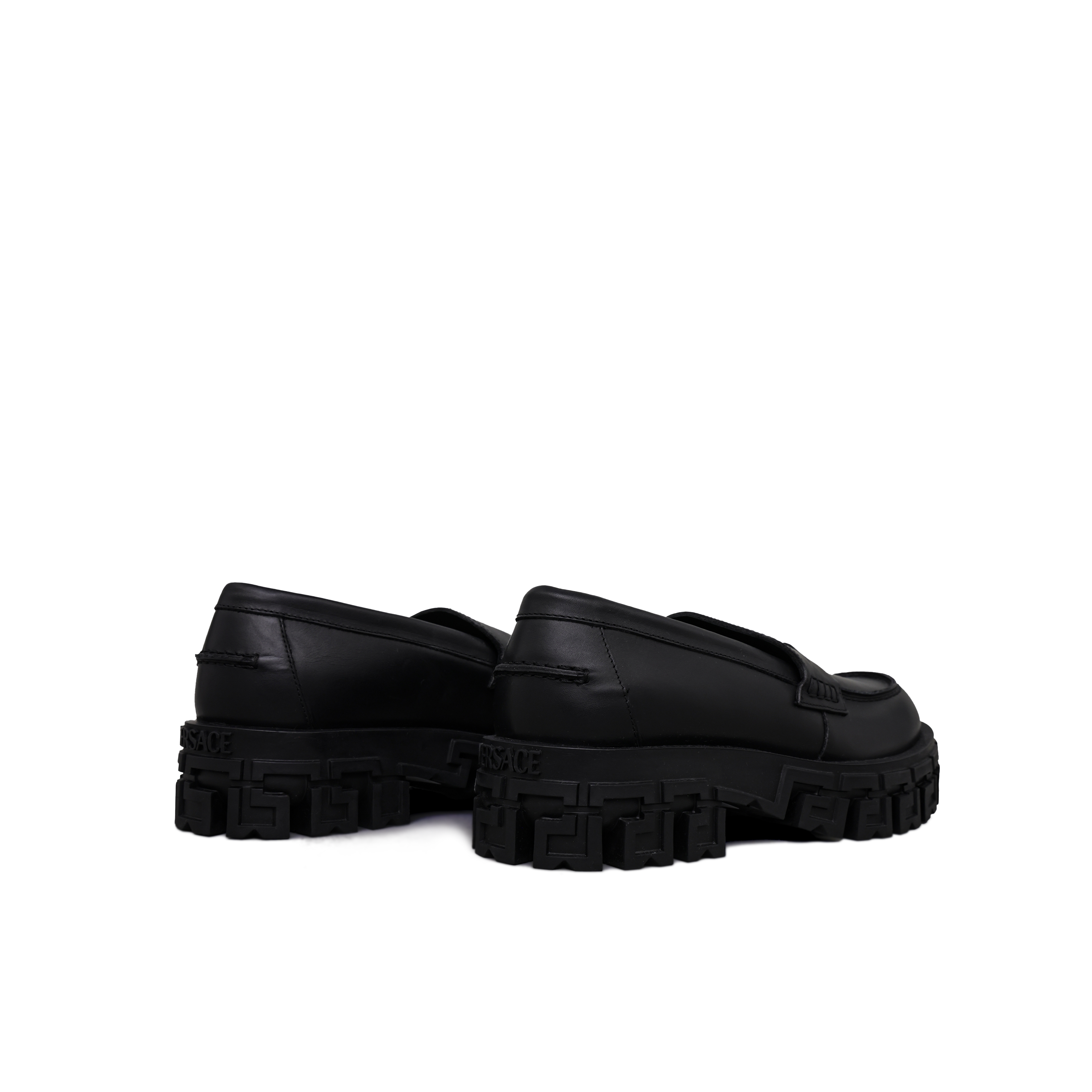 Zapatos Negro Versace Greca