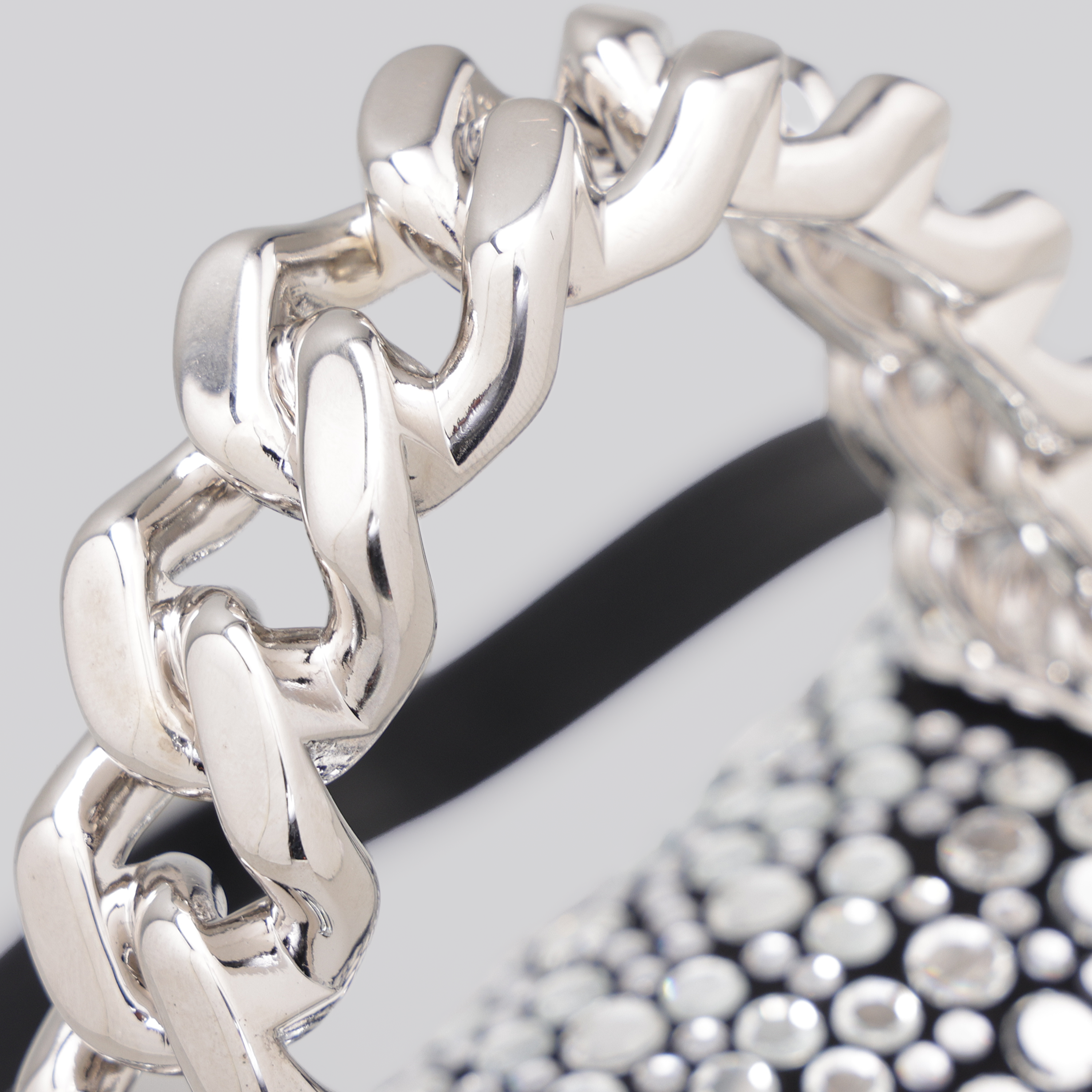 Cartera Negro Versace La Medusa Crystals