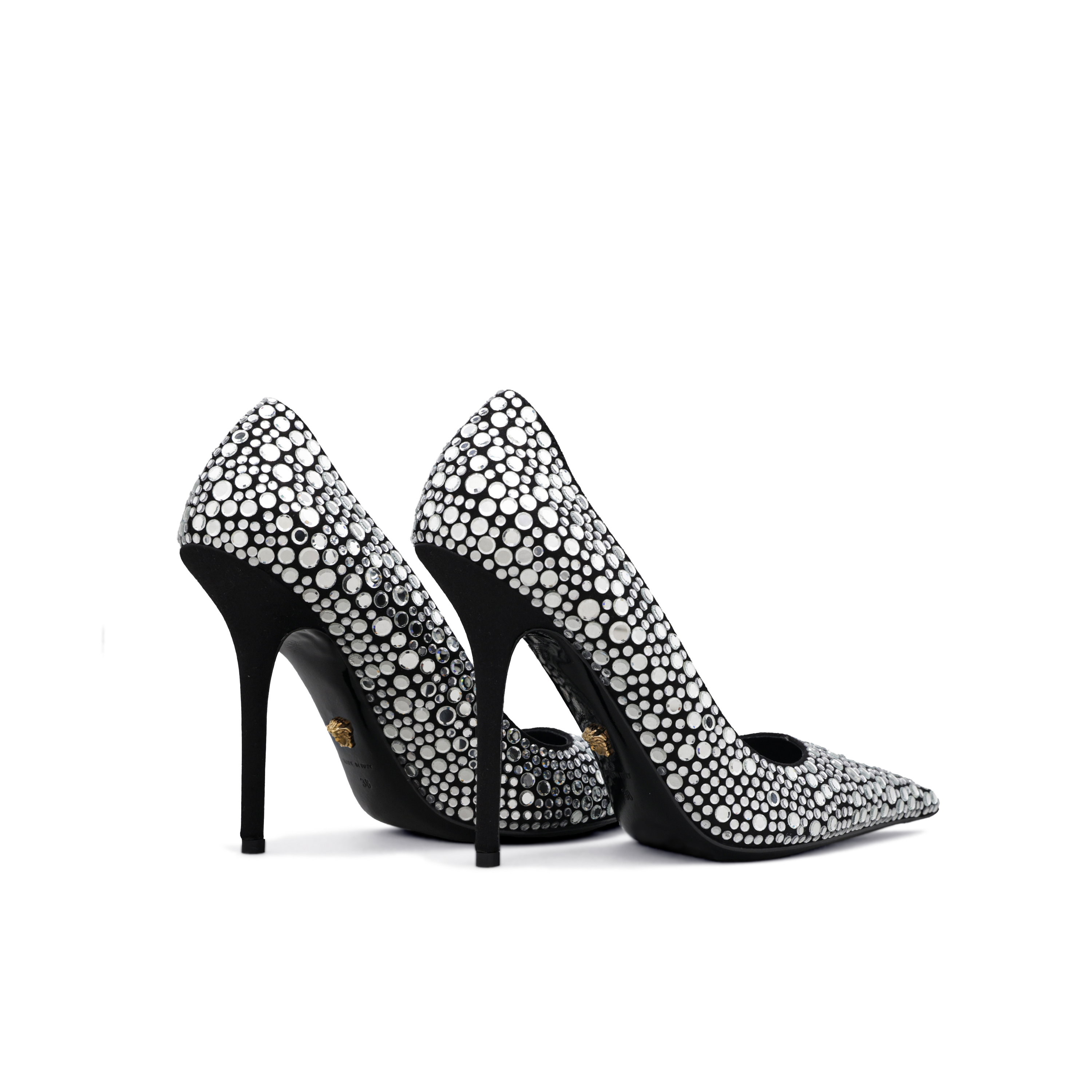 Tacones Negro Versace Crystals