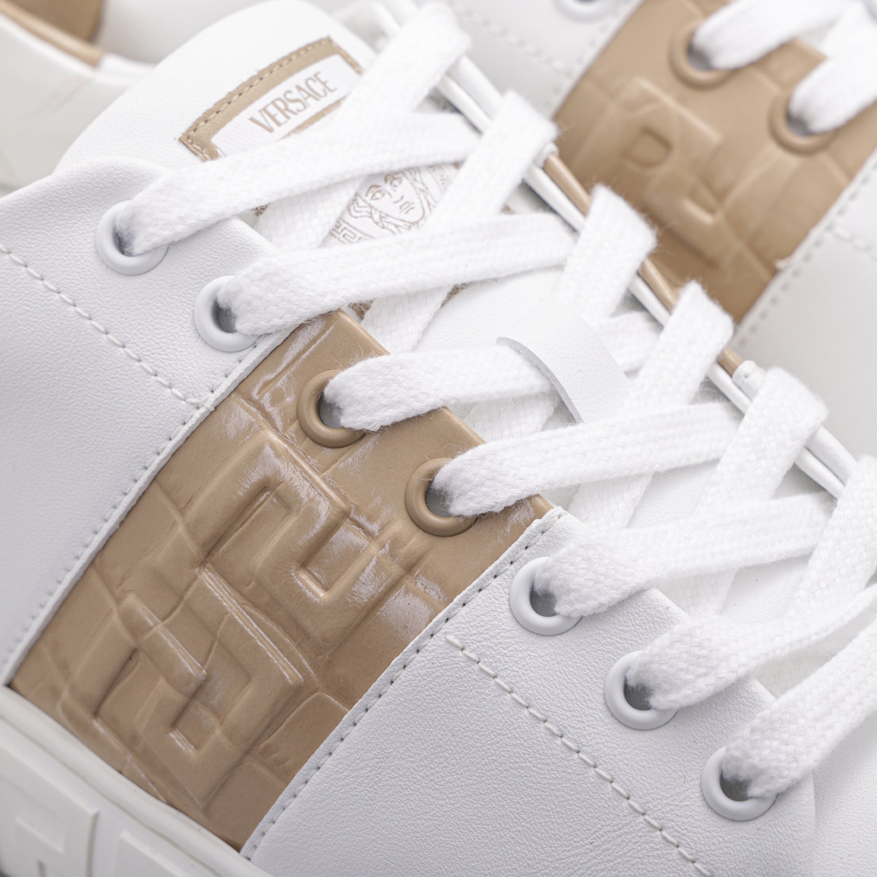 Sneakers Blancos Versace Brow Crystal Greca