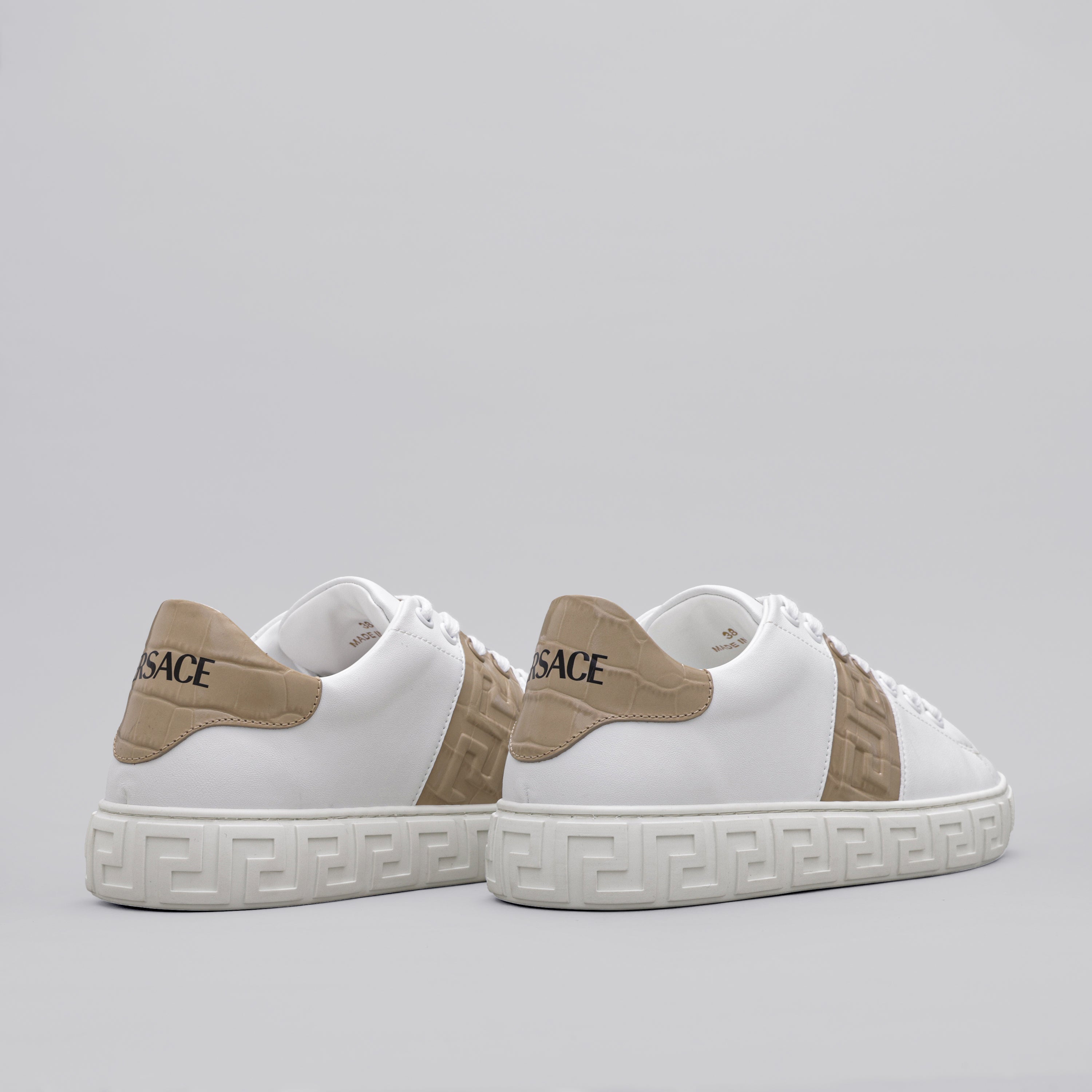 Sneakers Blancos Versace Brow Crystal Greca